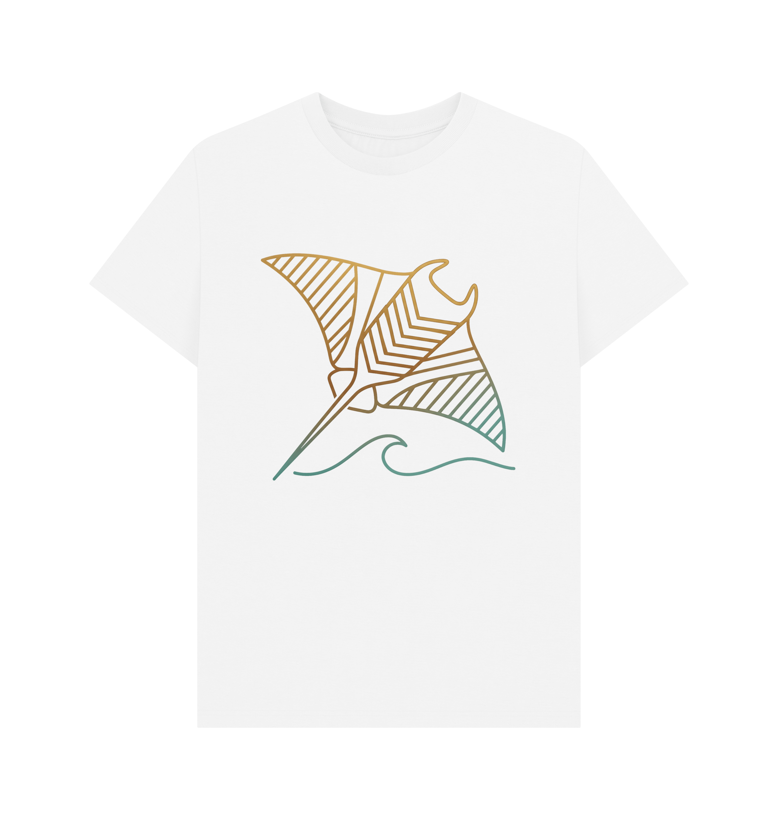 White Printed T-shirt Front
