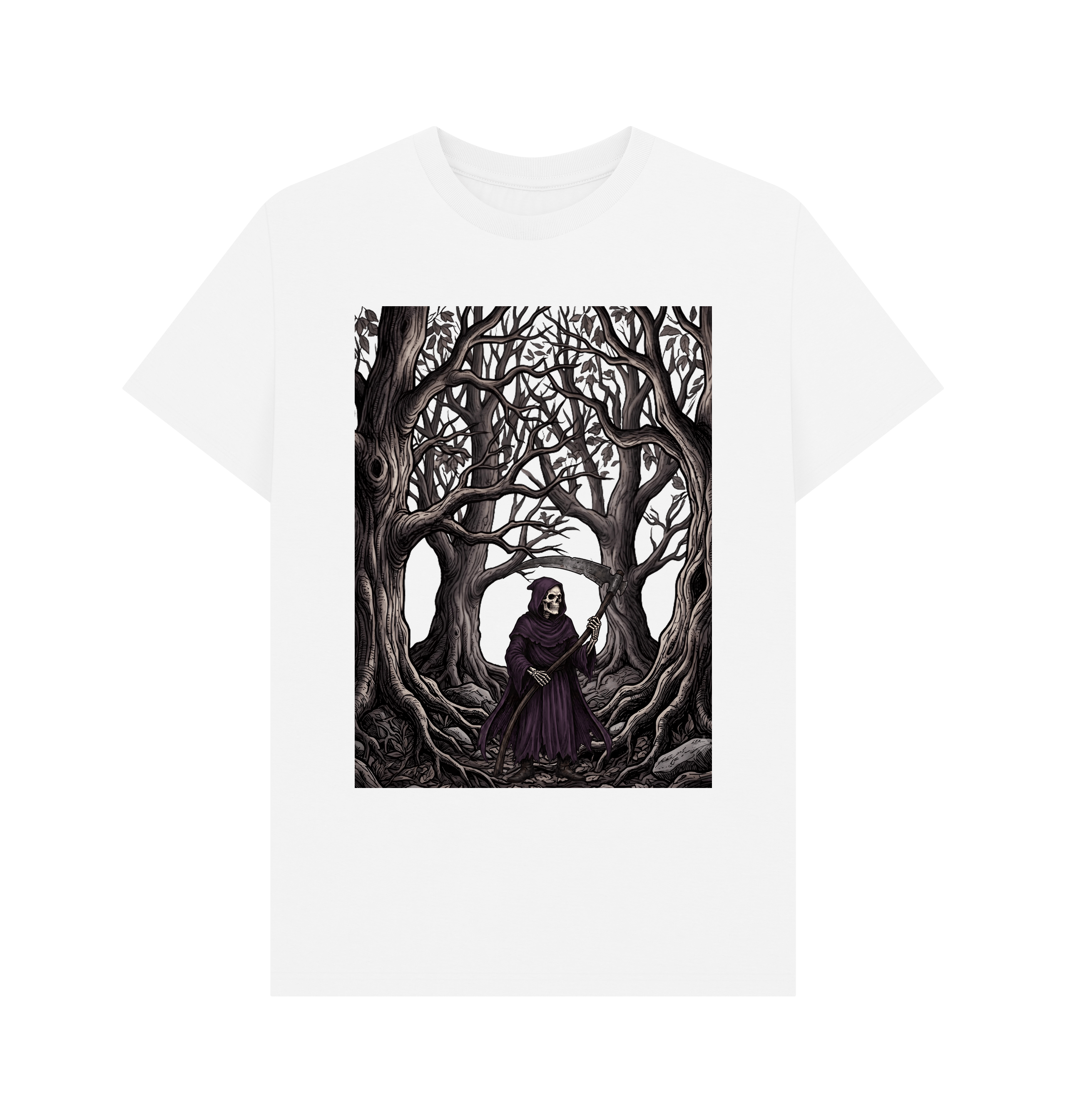 White Printed T-shirt Front