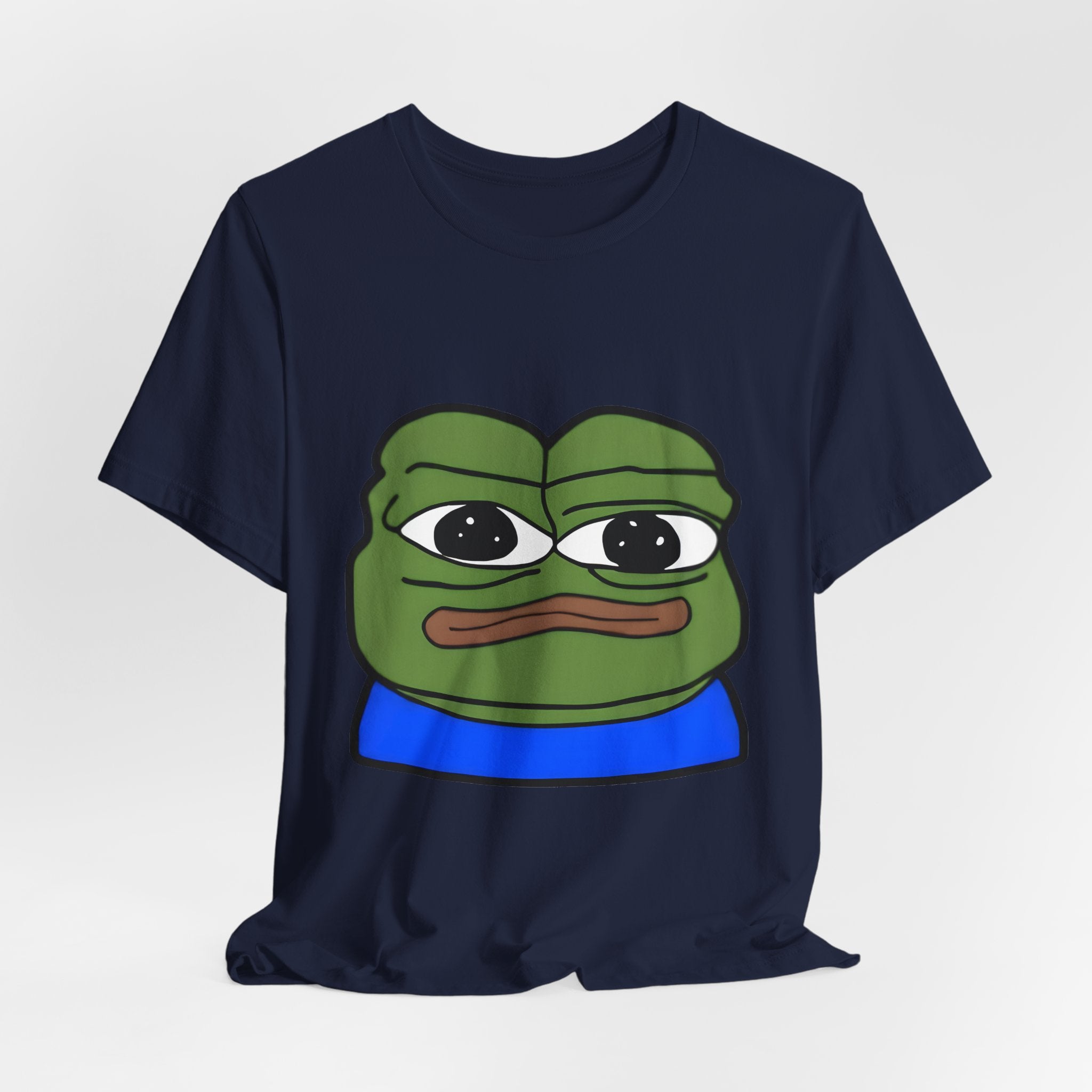 Sad Frog Graphic Tee — Meme Pepe Face T-Shirt