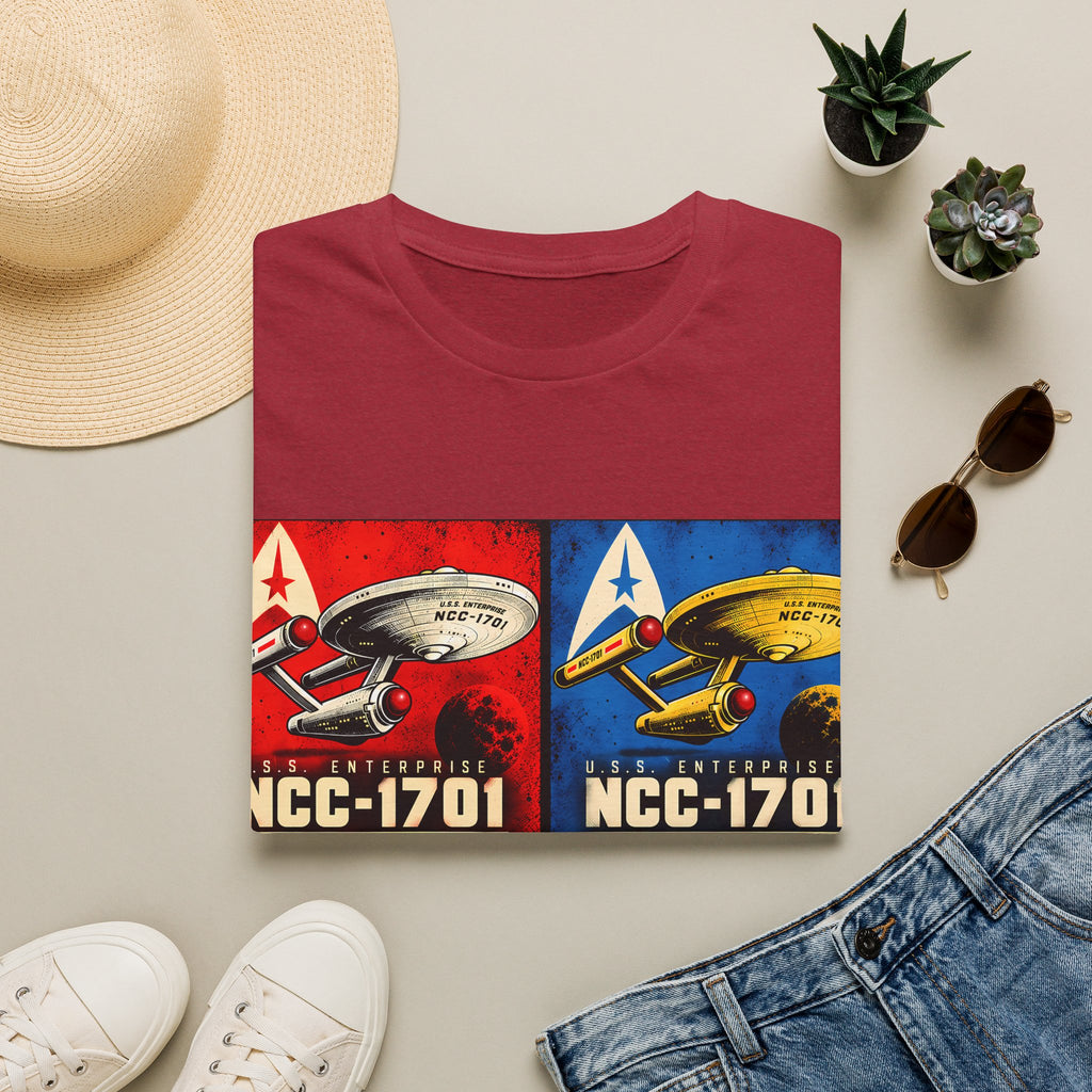 Retro Pop Art Starship NCC-1701 Crew Tee