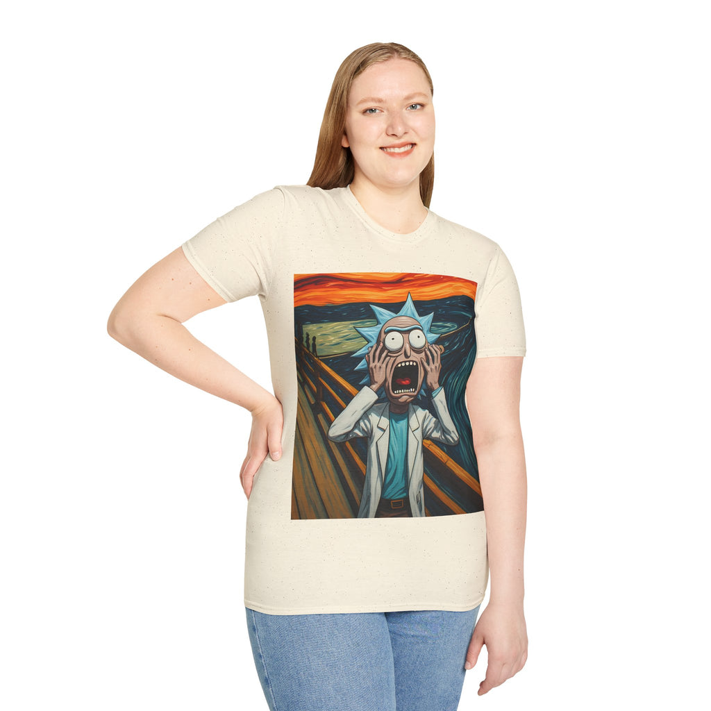 Rick Scream Tee — Rick and Morty Parody of The Scream T-Shirt