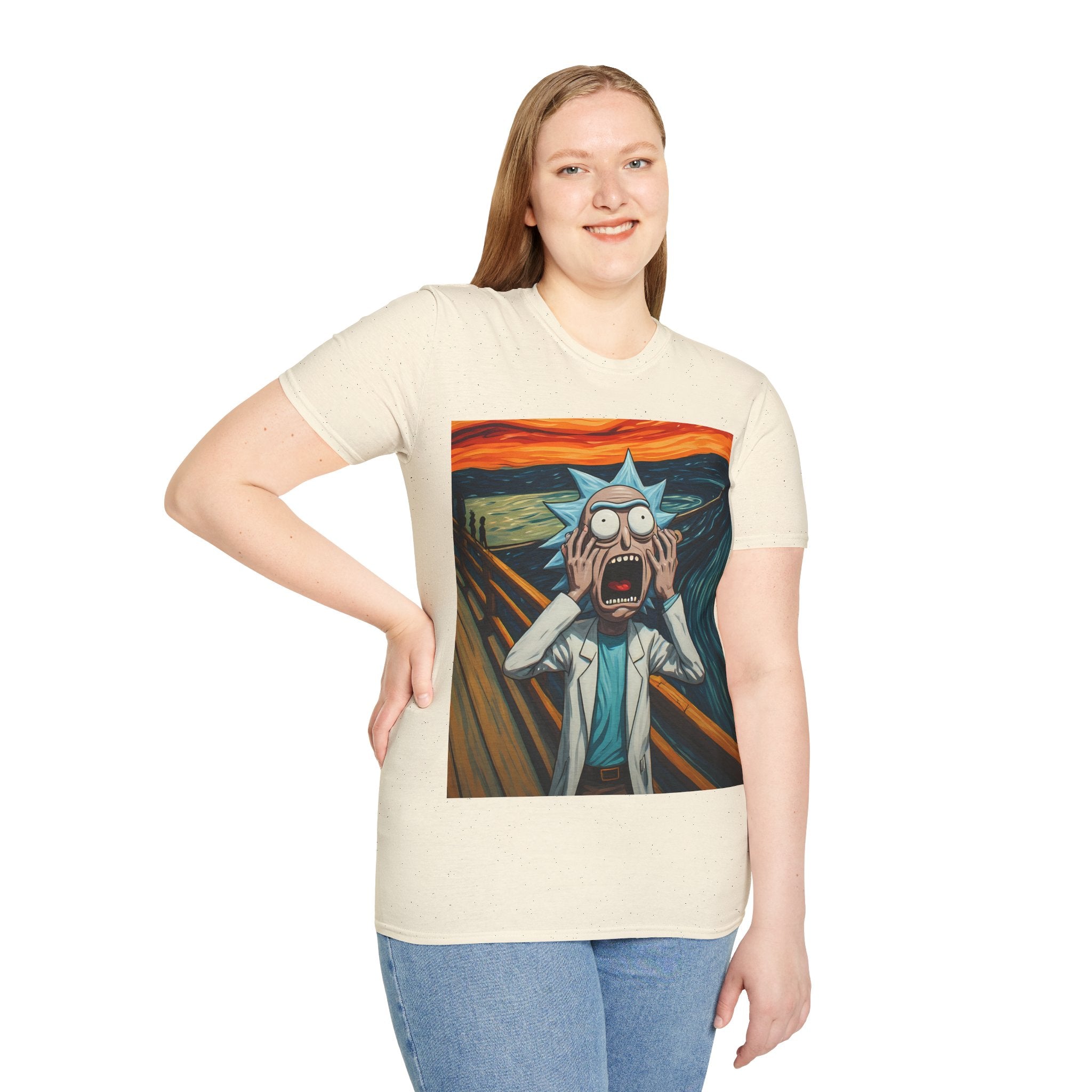 Rick Scream Tee — Rick and Morty Parody of The Scream T-Shirt