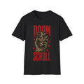 Doom Scroll Graphic T-Shirt — Vintage Demon Design, Dark Aesthetic Tee