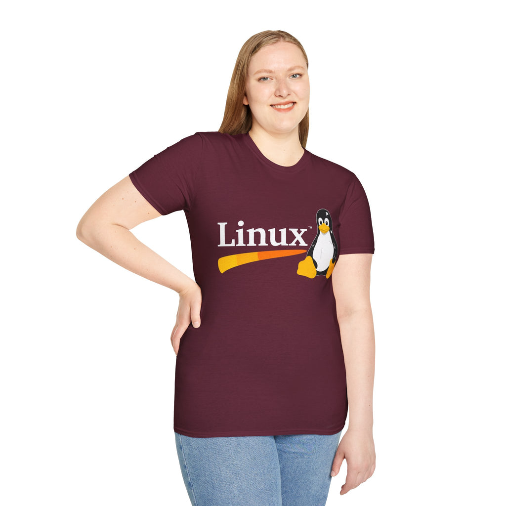 Linux Penguin Logo T‑Shirt — Retro Tech Tee for Developers & Open Source Fans