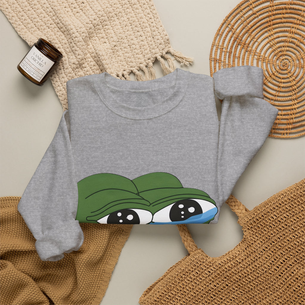 Crying Pepe Graphic Sweatshirt