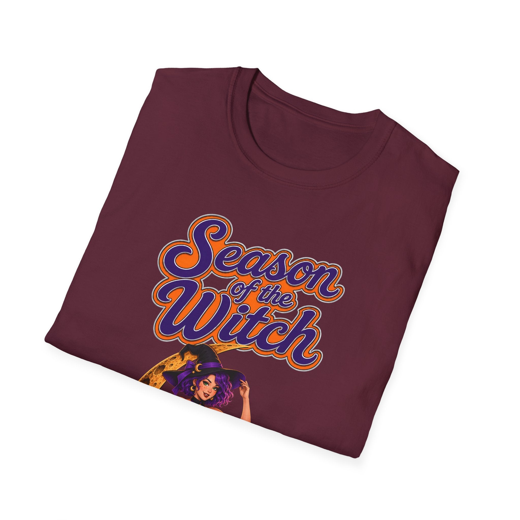 Season of the Witch T-Shirt — Retro Witch Graphic Tee for Halloween & Autumn