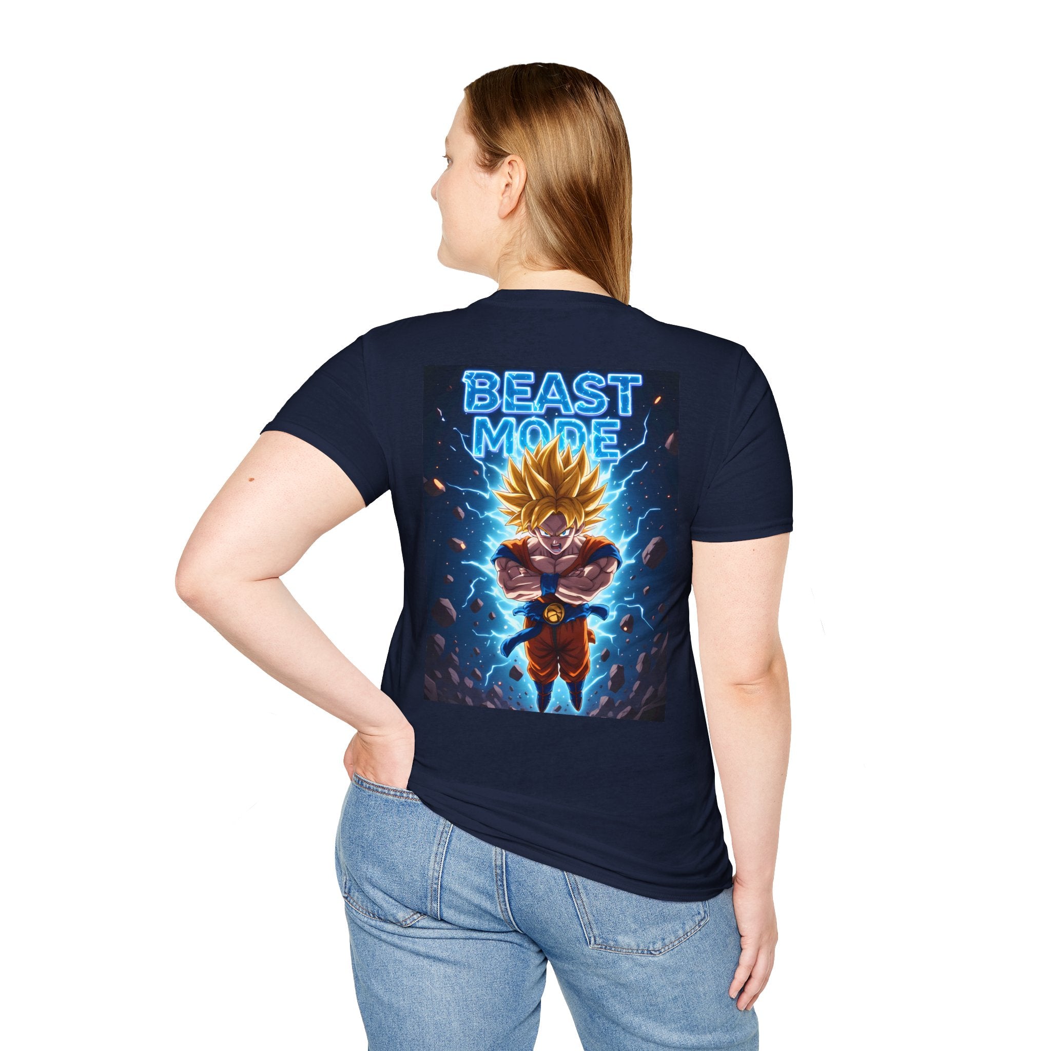 Goku Beast Mode Back Print T-Shirt — Anime Dragon Ball Fighter Tee