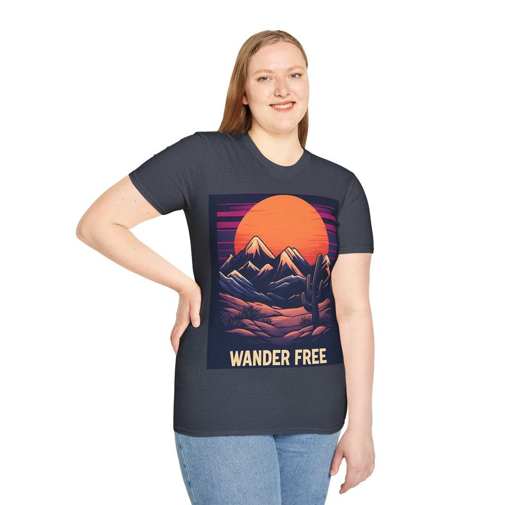 Sunset Mountains T-Shirt — Retro Desert Sunset Graphic Tee