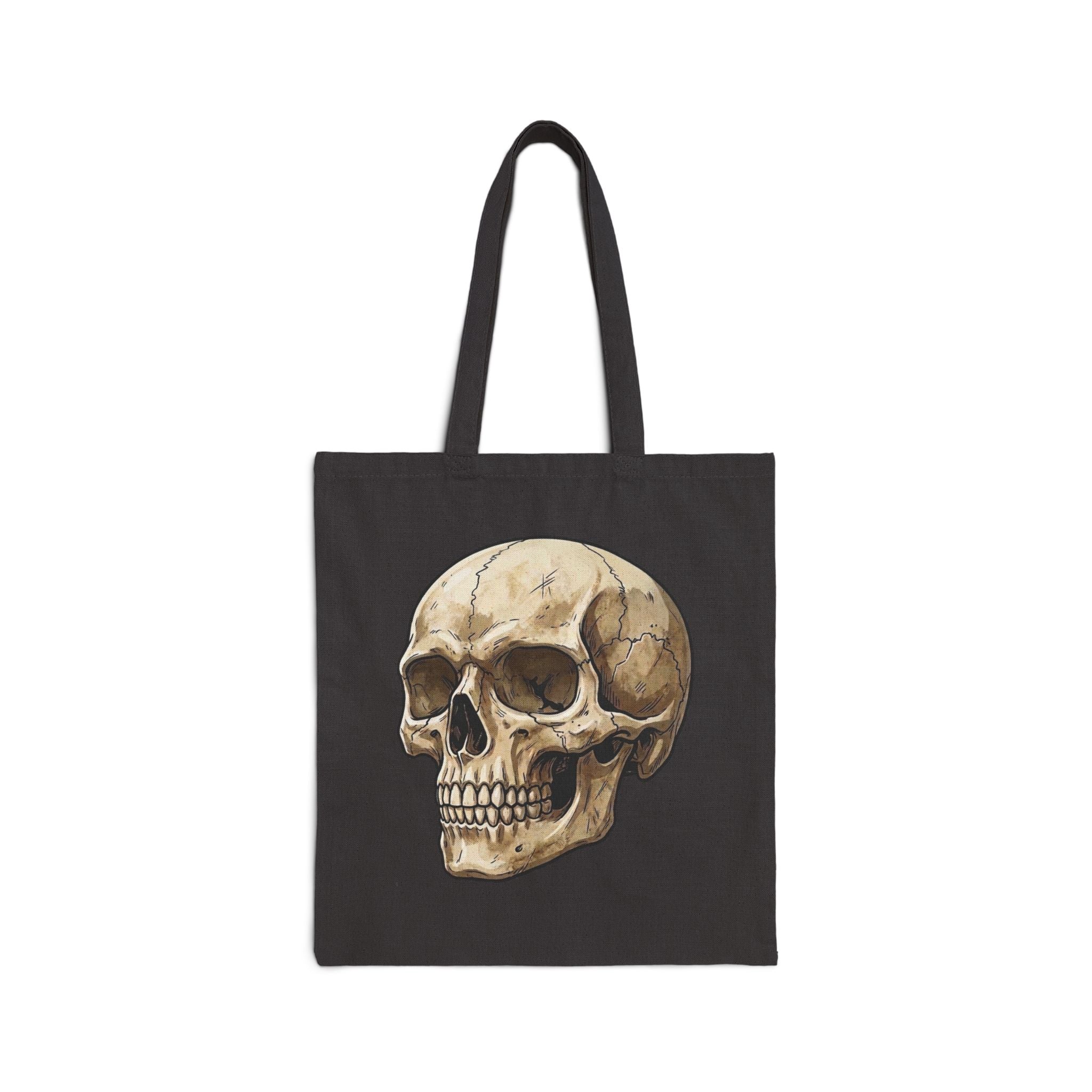 Skull Illustration Tote Bag – Vintage Anatomical Canvas Tote