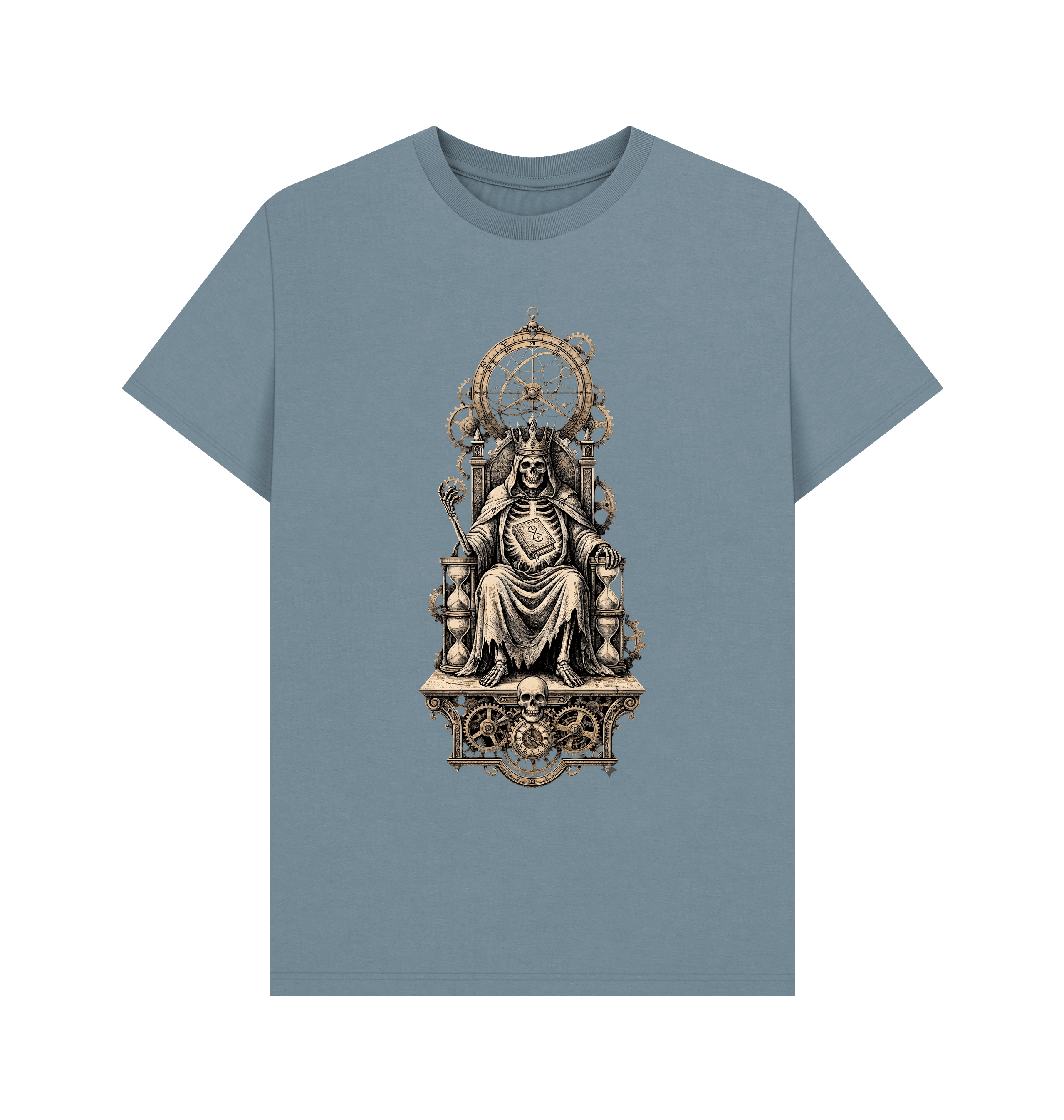 Stone Blue Printed T-shirt Front