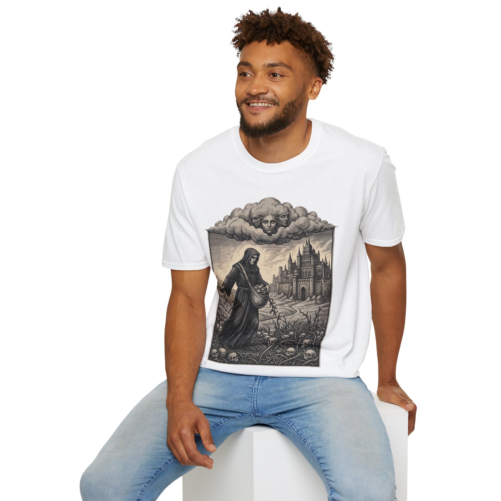 Watch over the Dead - T-Shirt, Gothic / Dark Fantasy Skull Design