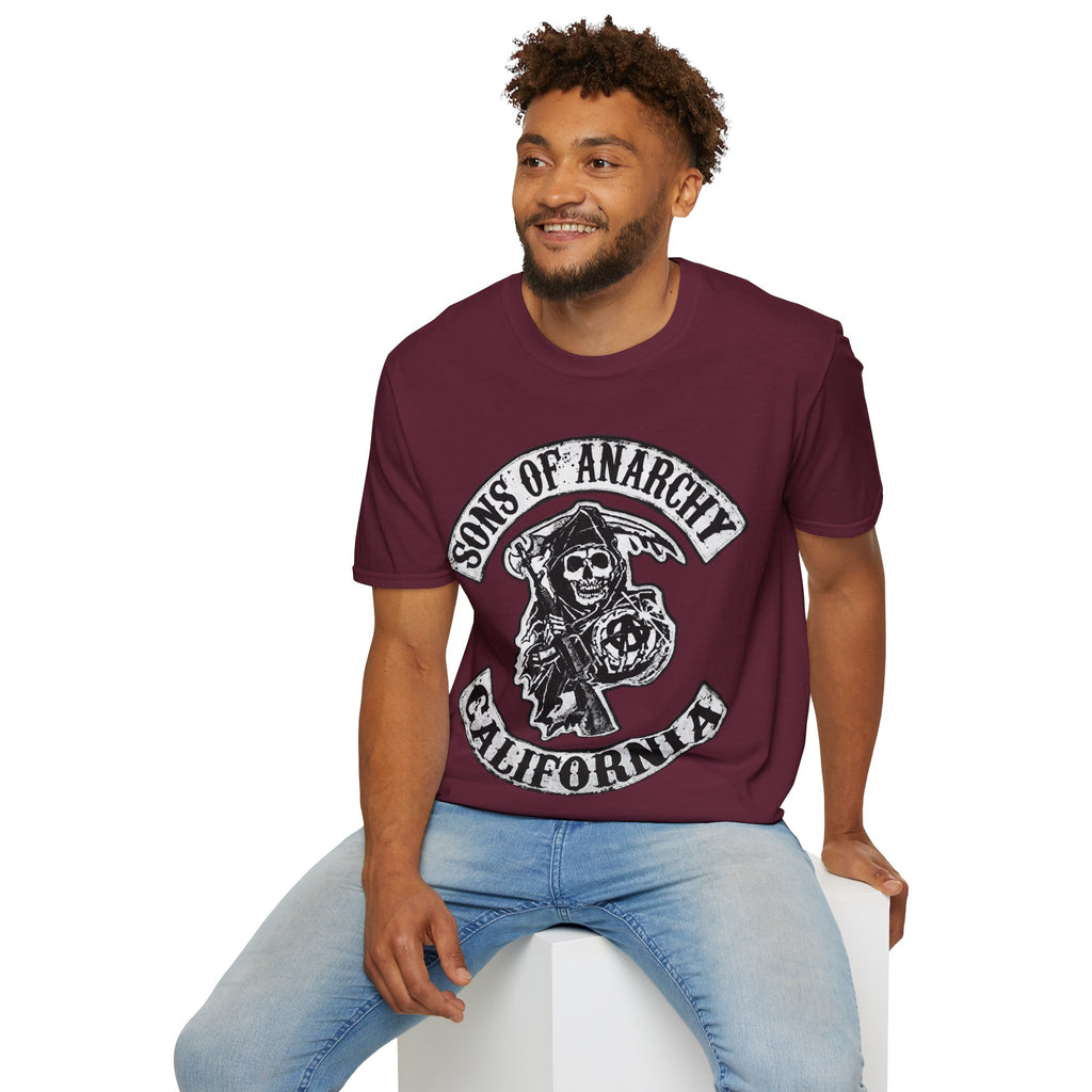 Sons of Anarchy Graphic T‑Shirt — Reaper Emblem California Biker Tee