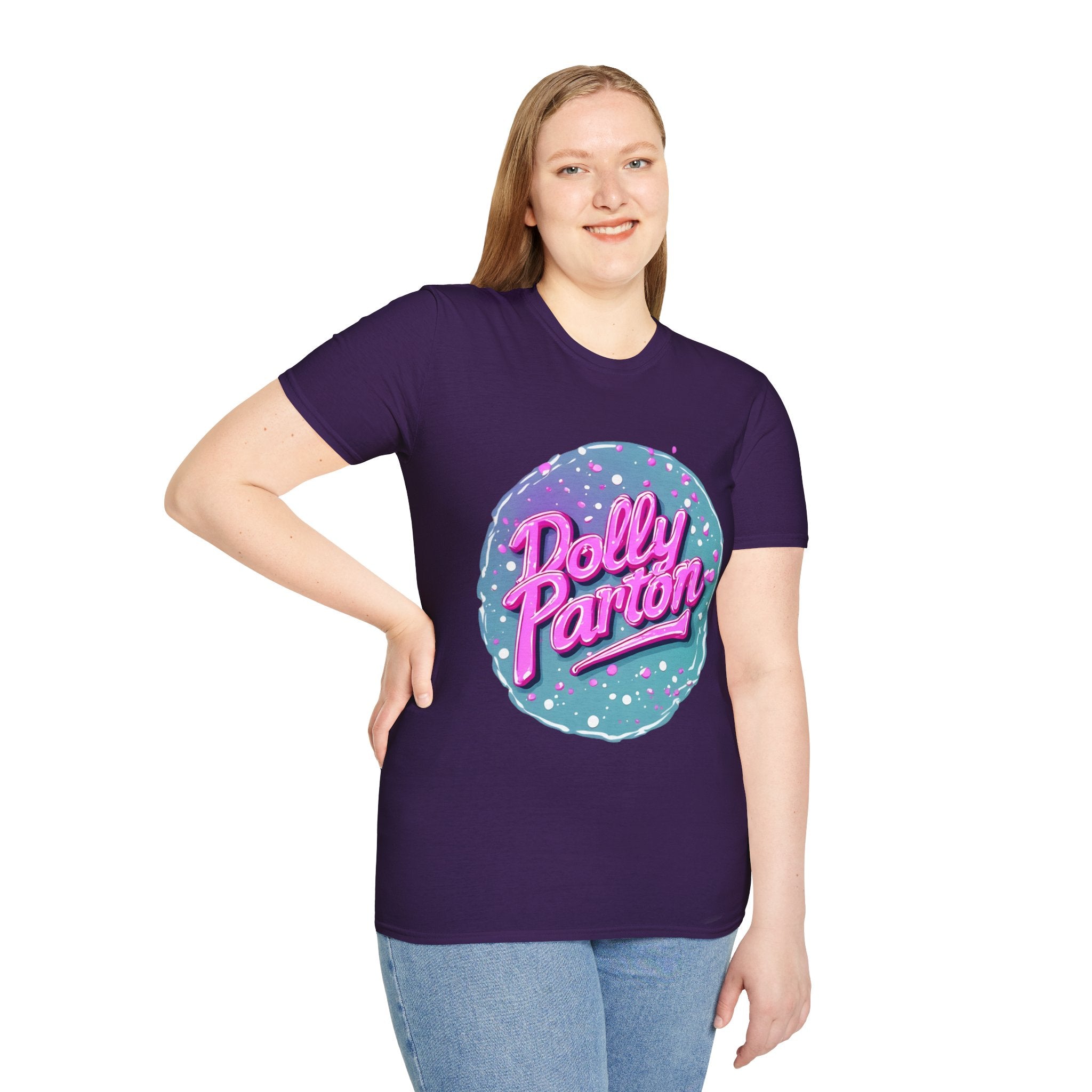 Dolly Parton Retro Neon Logo T‑Shirt