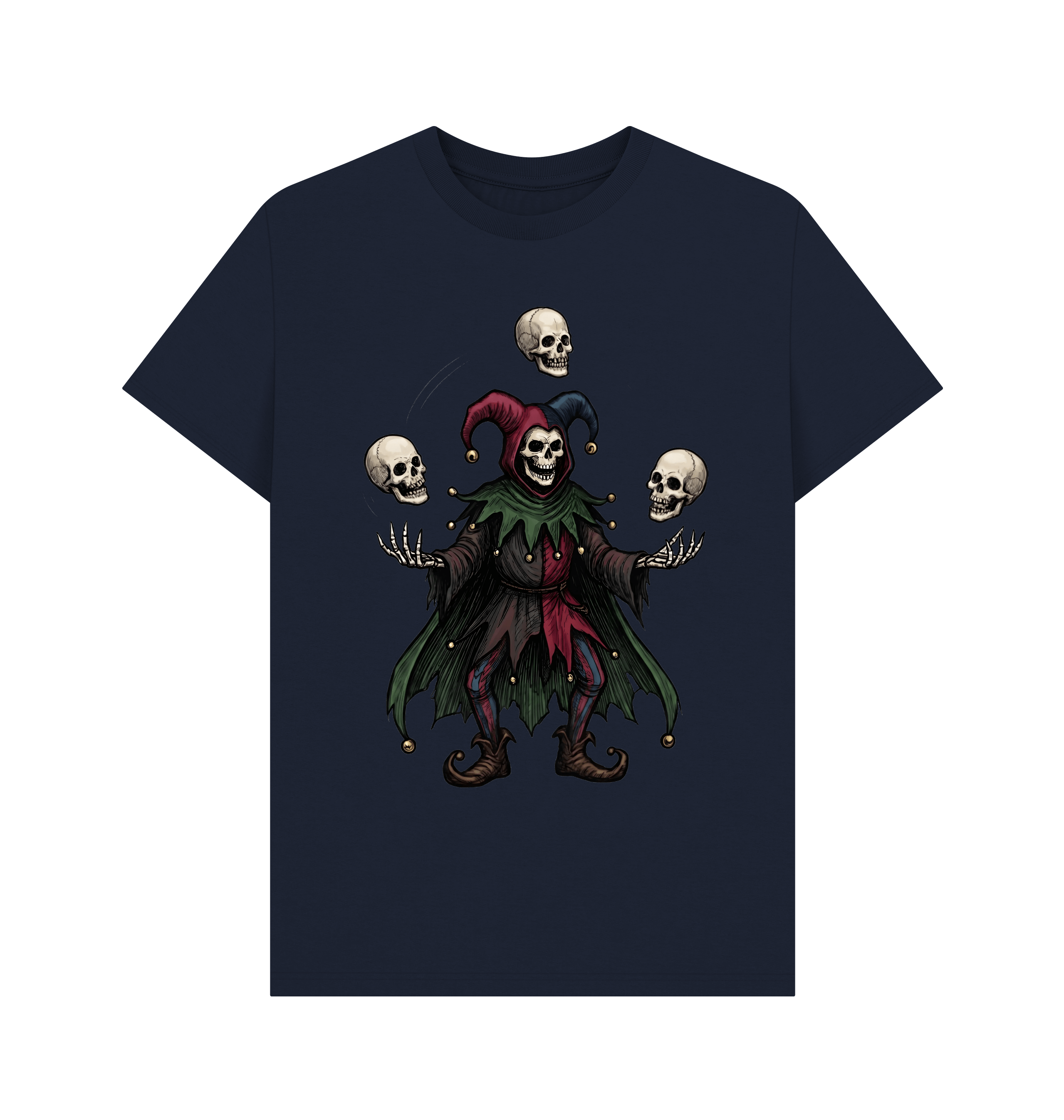 Navy Blue Printed T-shirt Front
