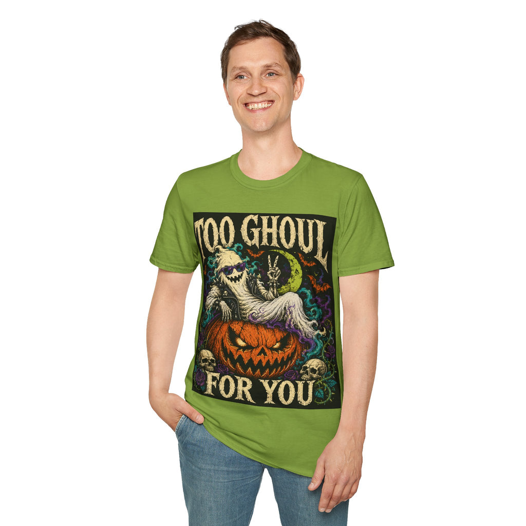 Too Ghoul For You T-Shirt — Retro Halloween Ghost Pumpkin Tee