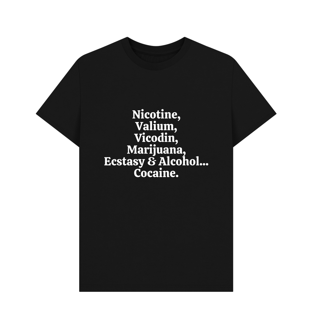 Black Printed T-shirt Front