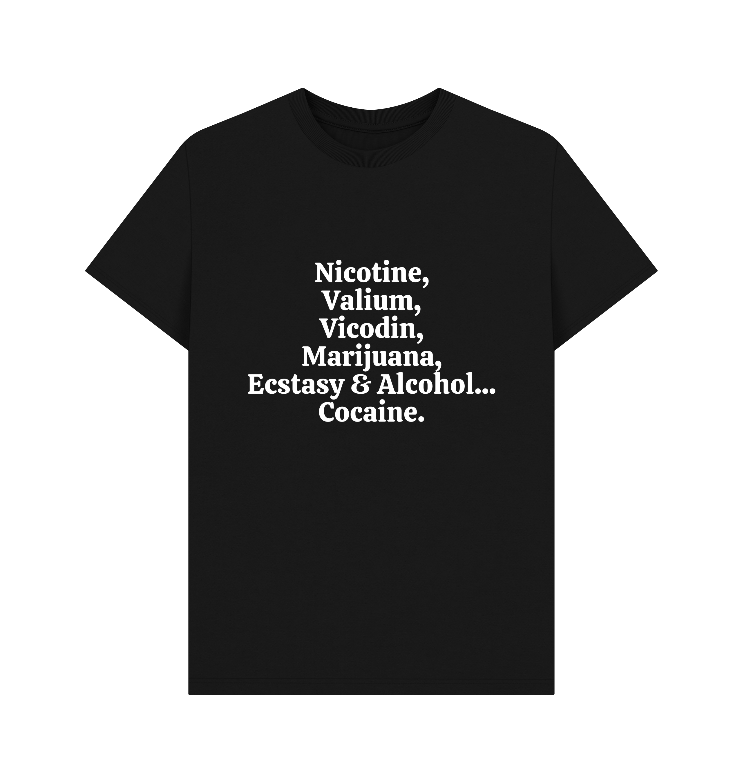 Black Printed T-shirt Front