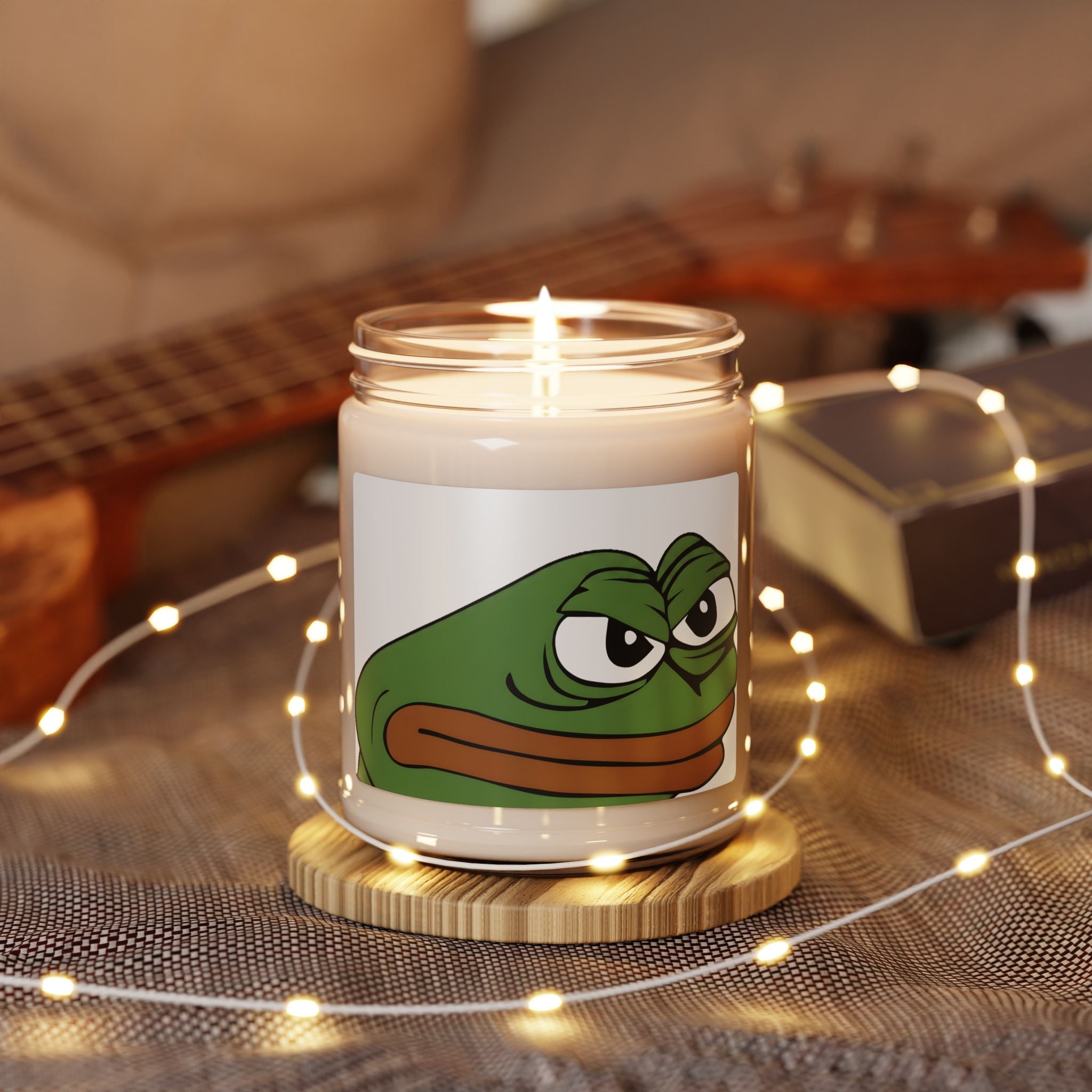 Pepe Frog Scented Soy Candle — 9oz Novelty Jar Candle