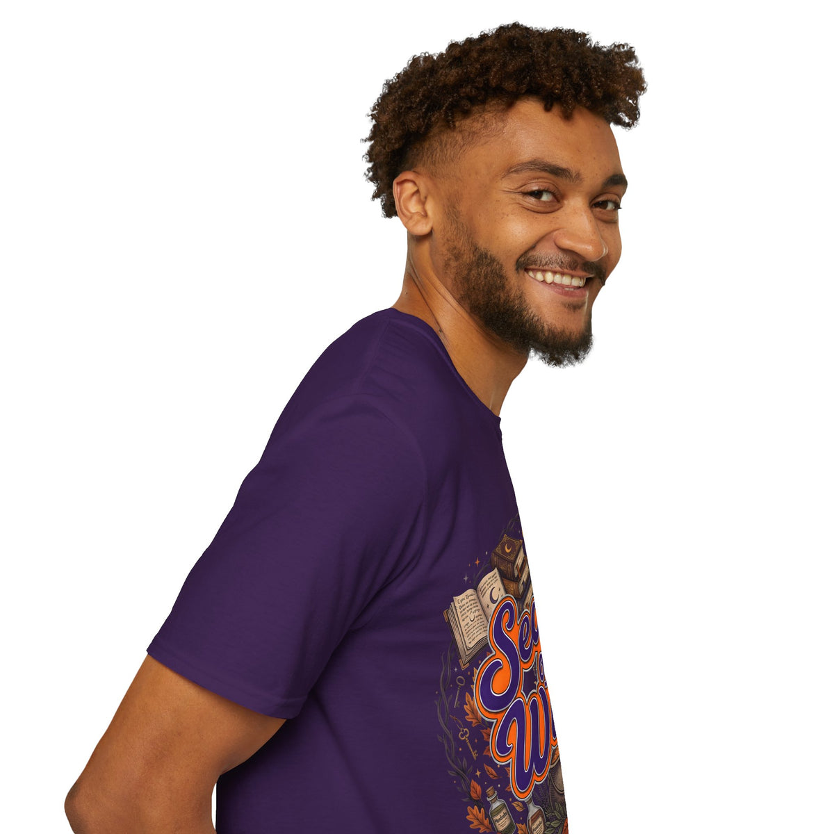 Season of the Witch Halloween T-Shirt — Pumpkin, Witch Hat & Spellbook Tee