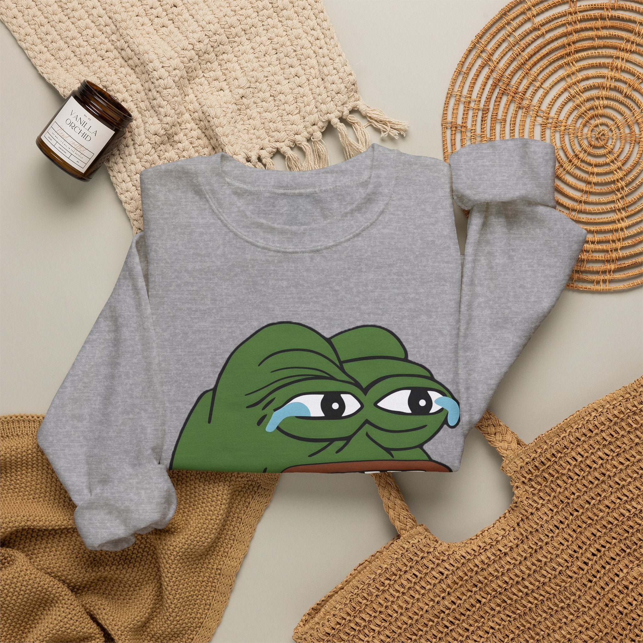 Pepe Frog Laughing Crewneck Sweatshirt