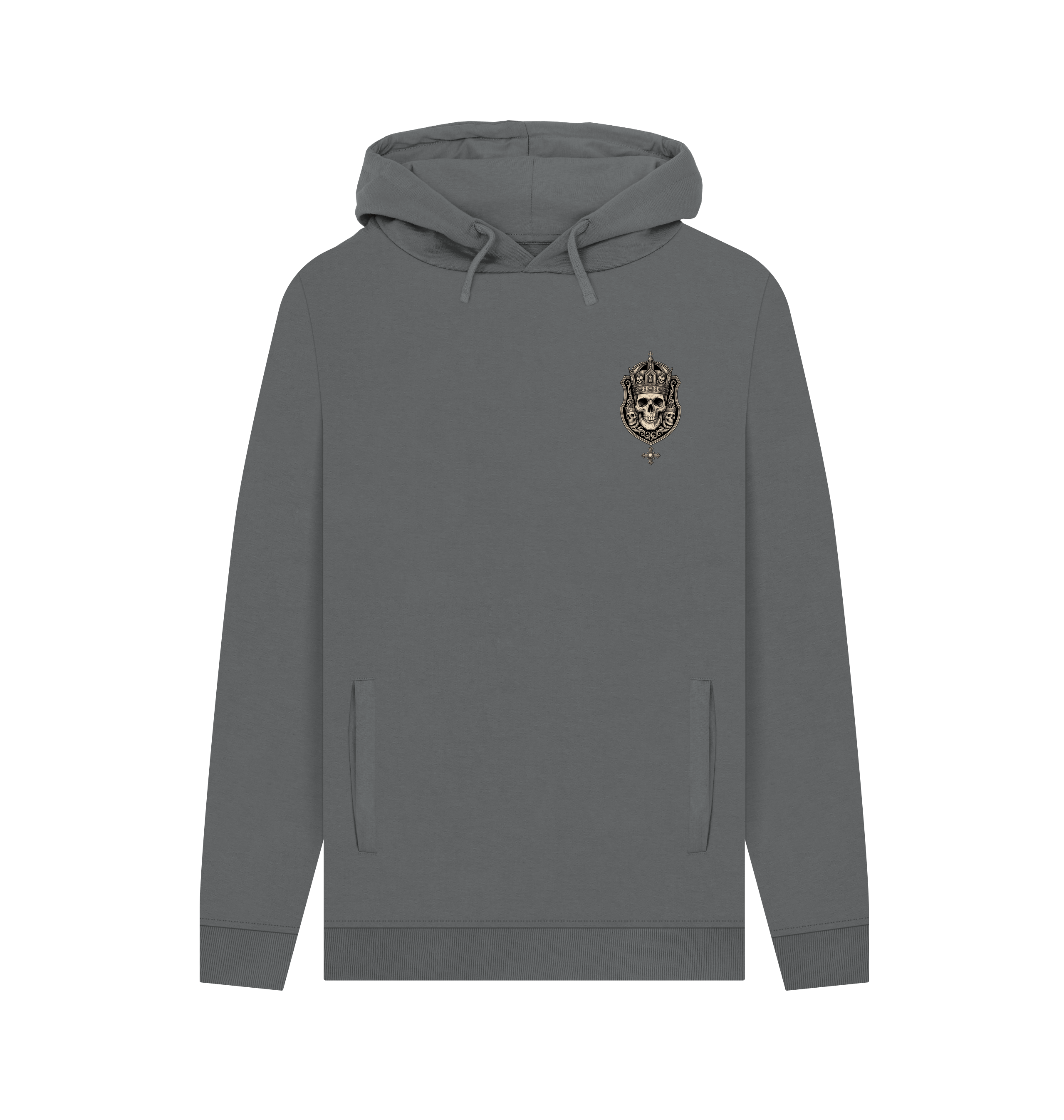 Slate Grey Printed Hoody Front