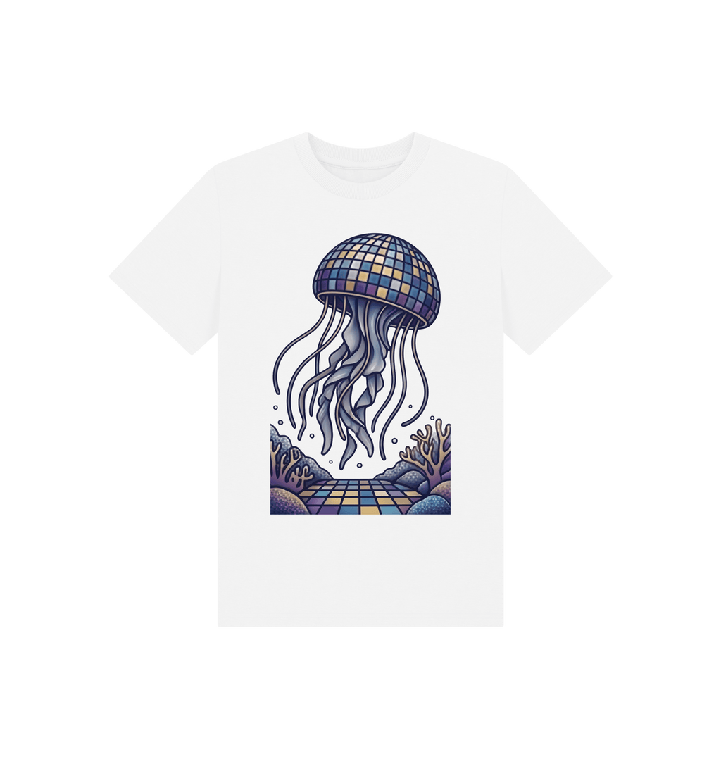 White Printed Kids T-Shirt Front