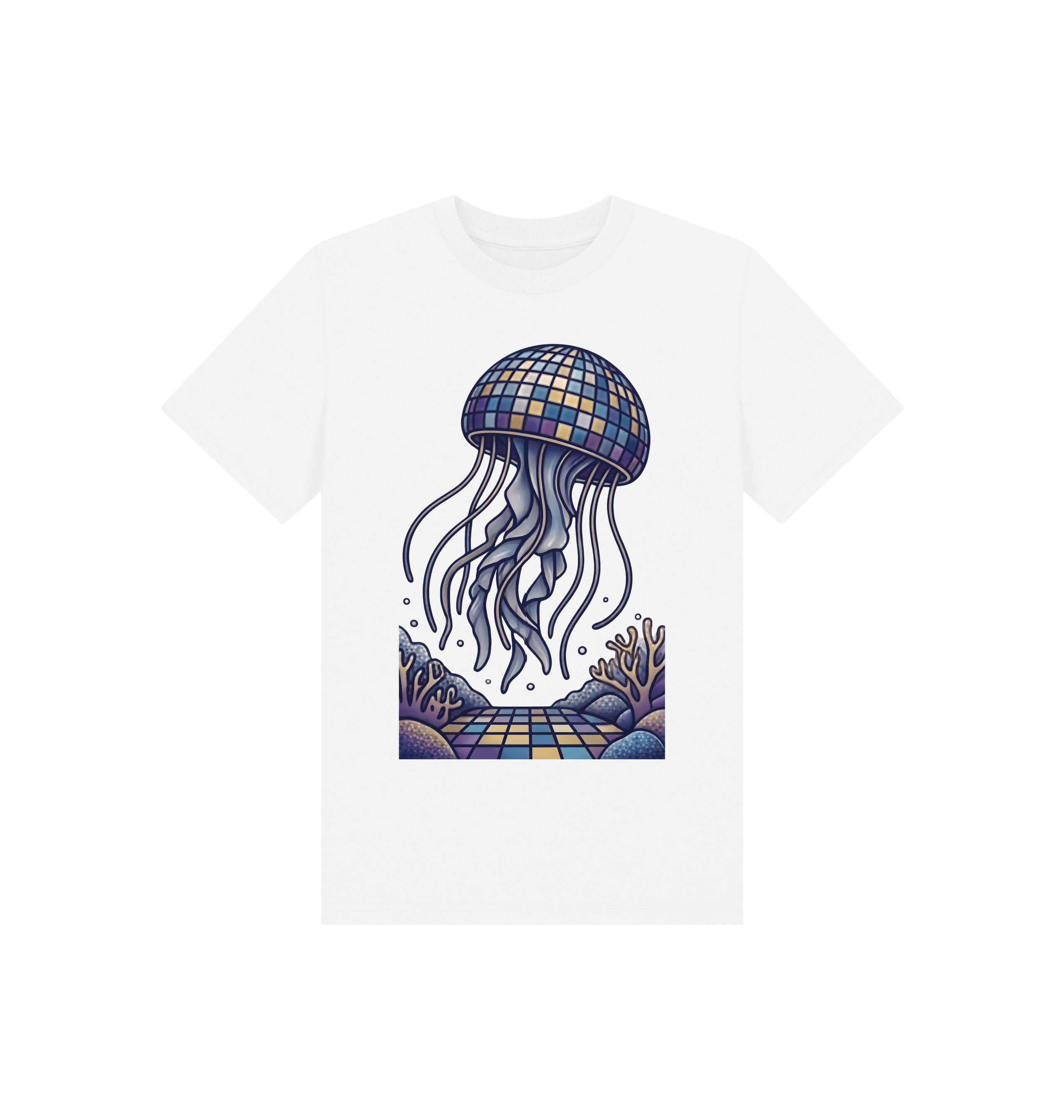 White Printed Kids T-Shirt Front