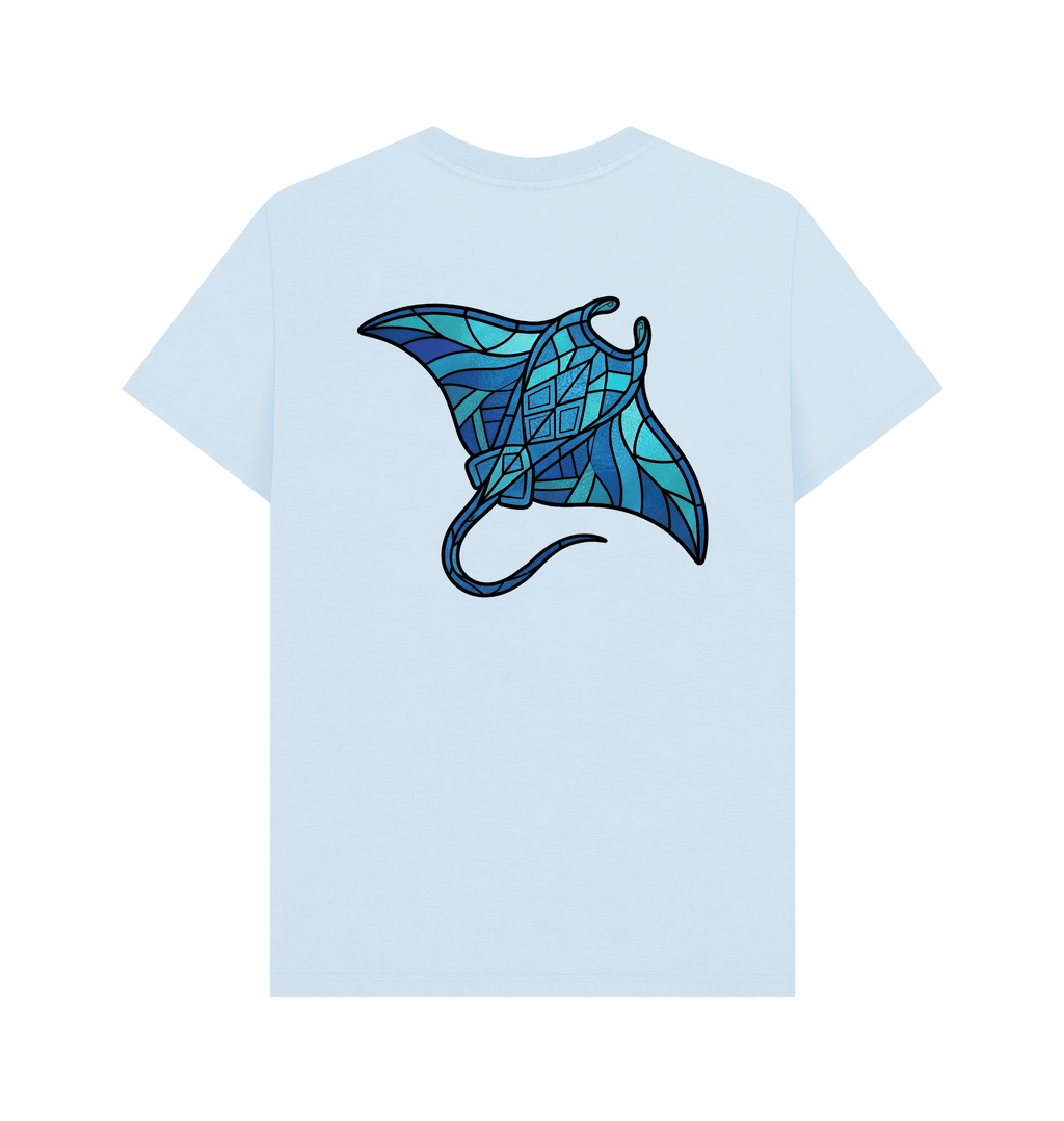 Sky Blue Printed T-shirt Back