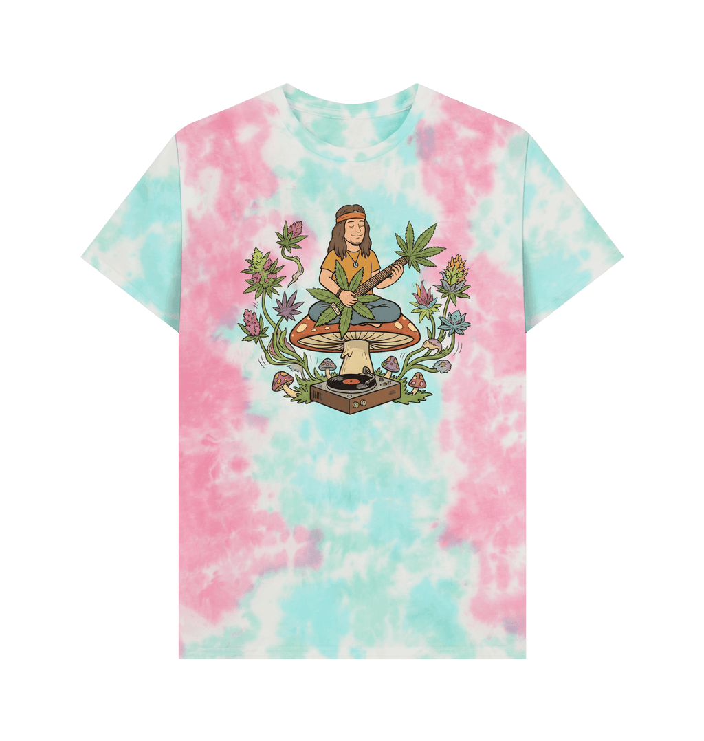 Pastel Tie Dye Printed Premium T-Shirt Front