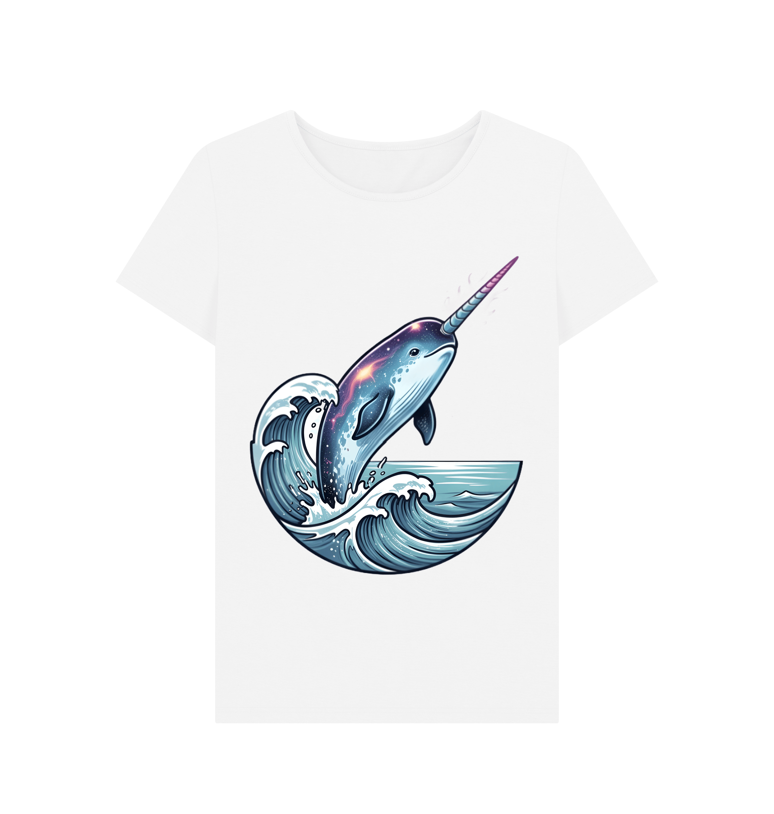 White Printed T-shirt Front