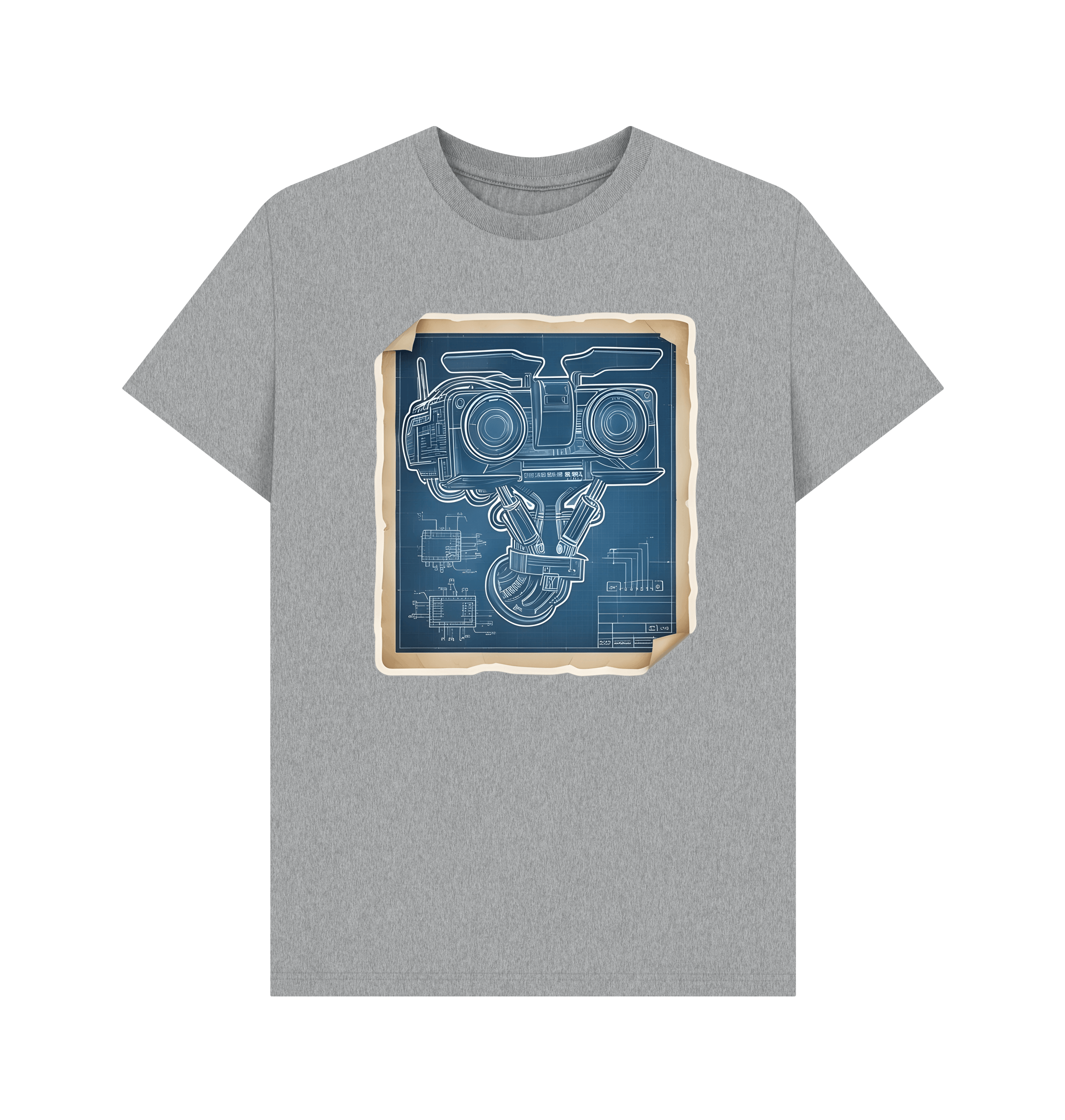 Athletic Grey Printed T-shirt Front