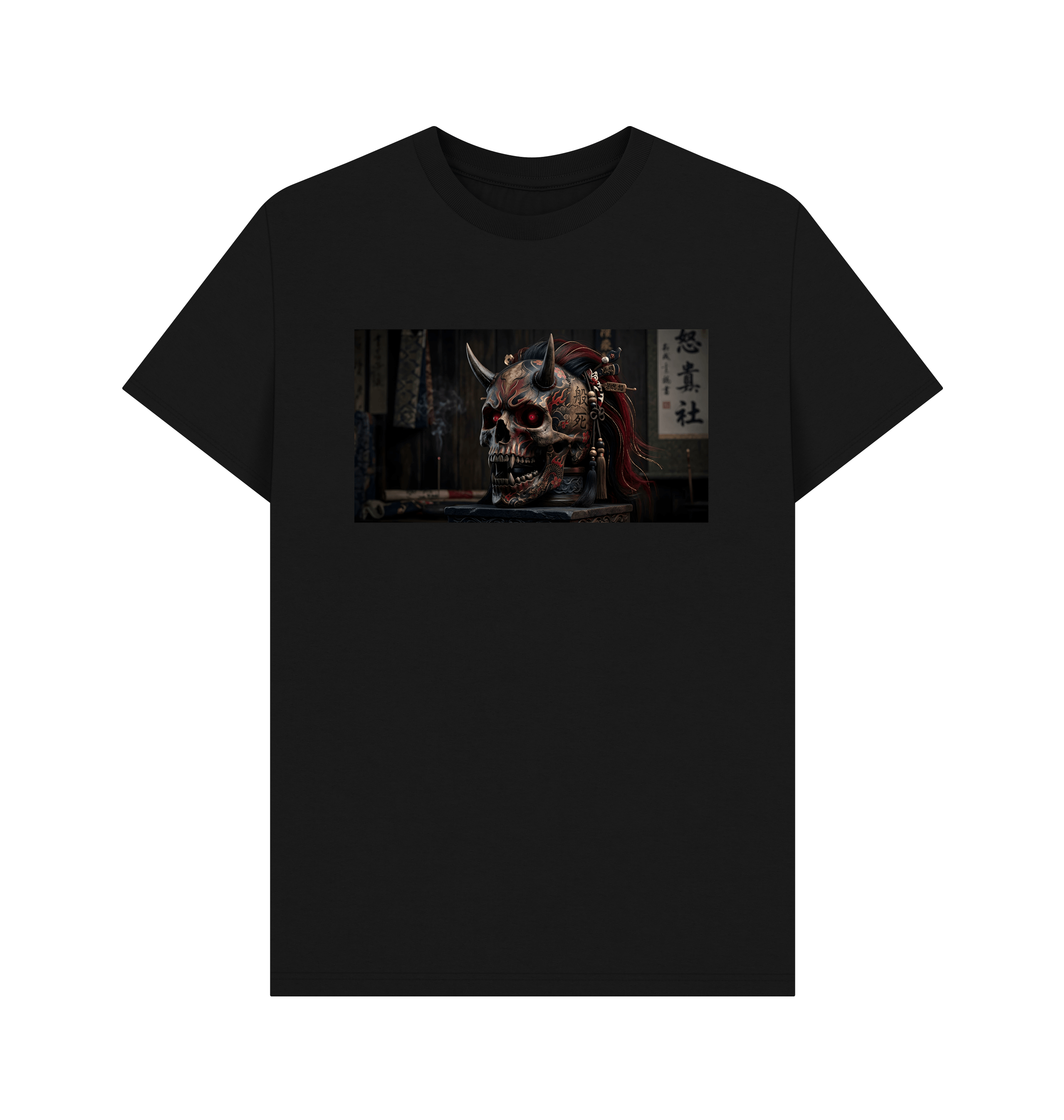 Black Printed T-shirt Front