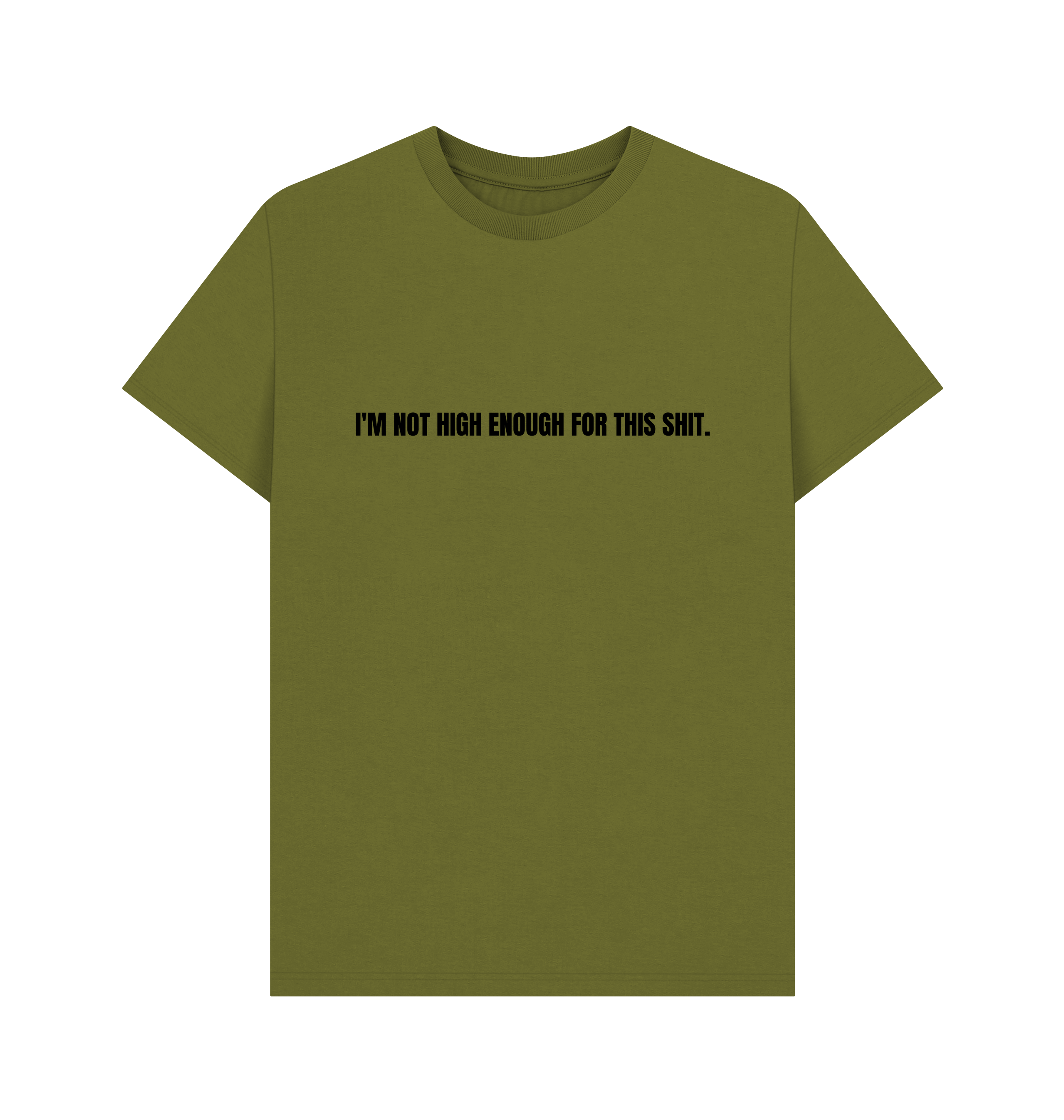 Moss Green Printed T-shirt Front