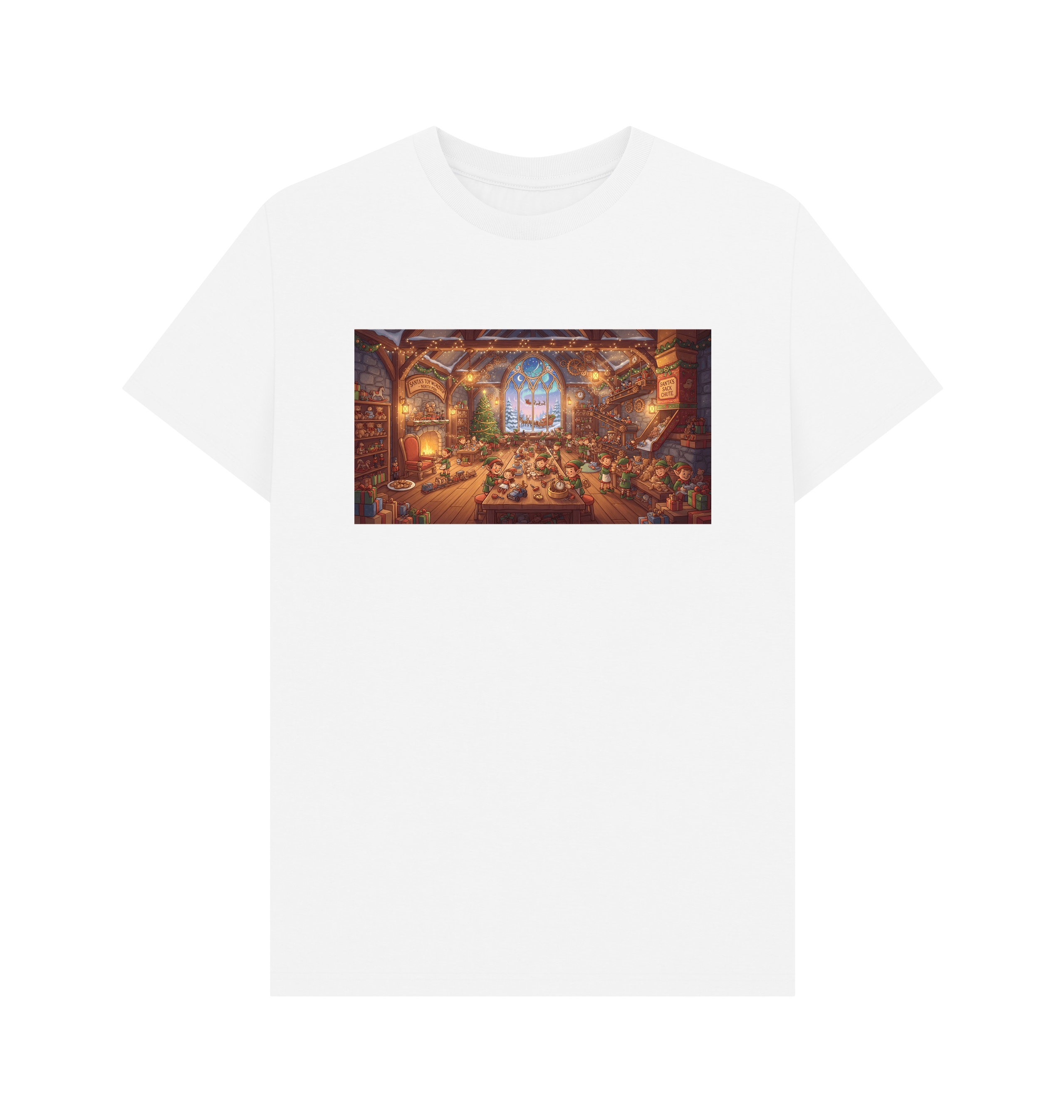 White Printed T-shirt Front