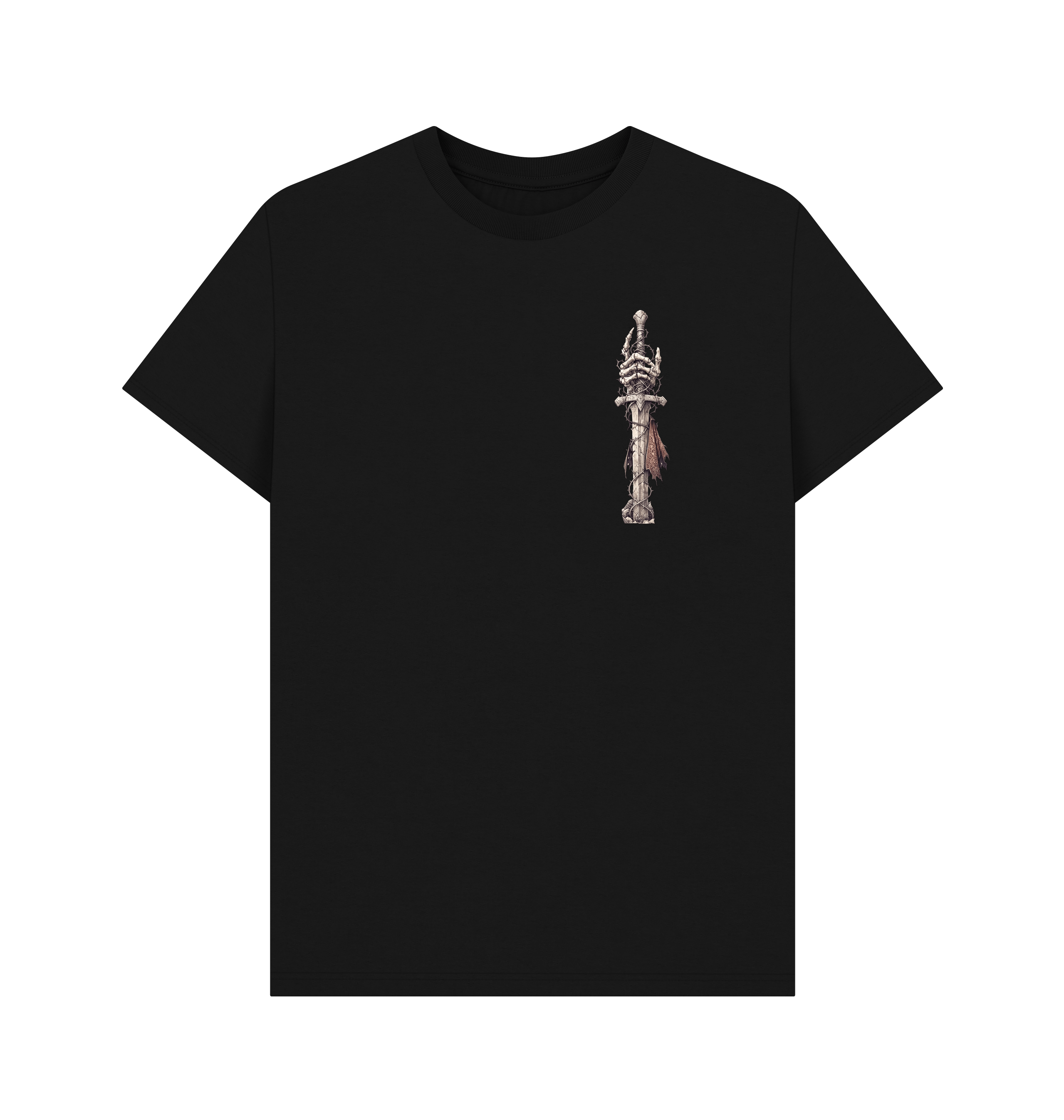 Black Printed T-shirt Front