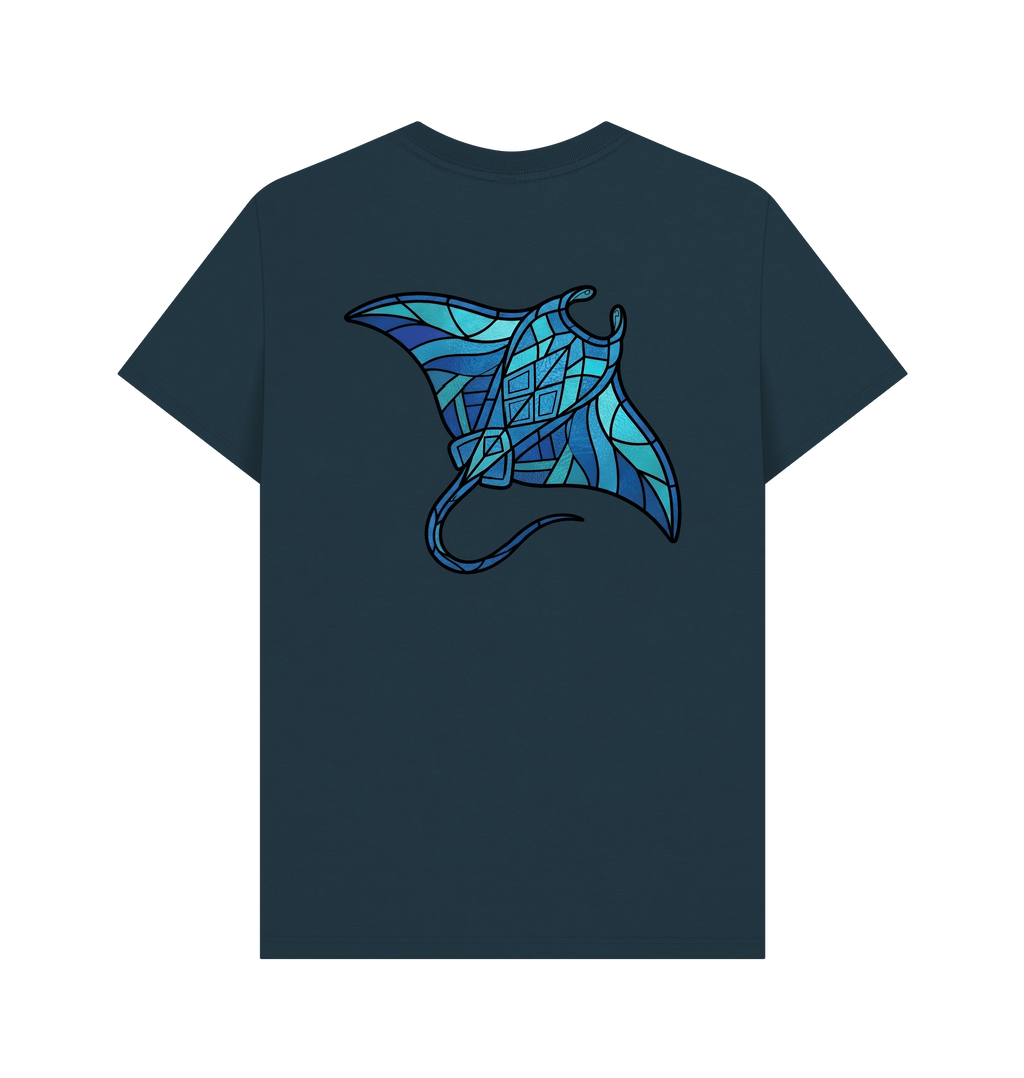 Denim Blue Printed T-shirt Back