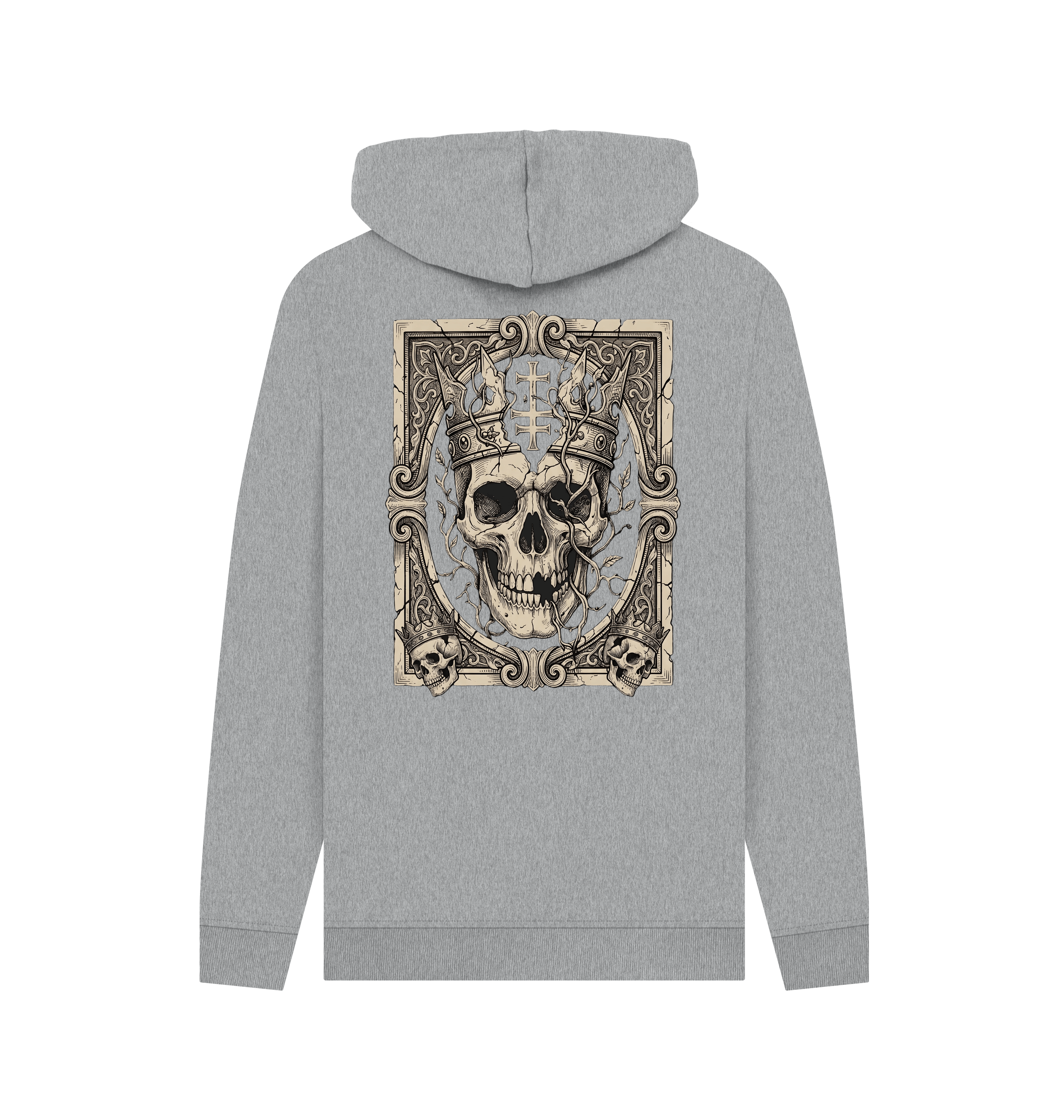 Light Heather Printed Hoody Back