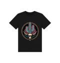 Black Printed Kids T-Shirt Front