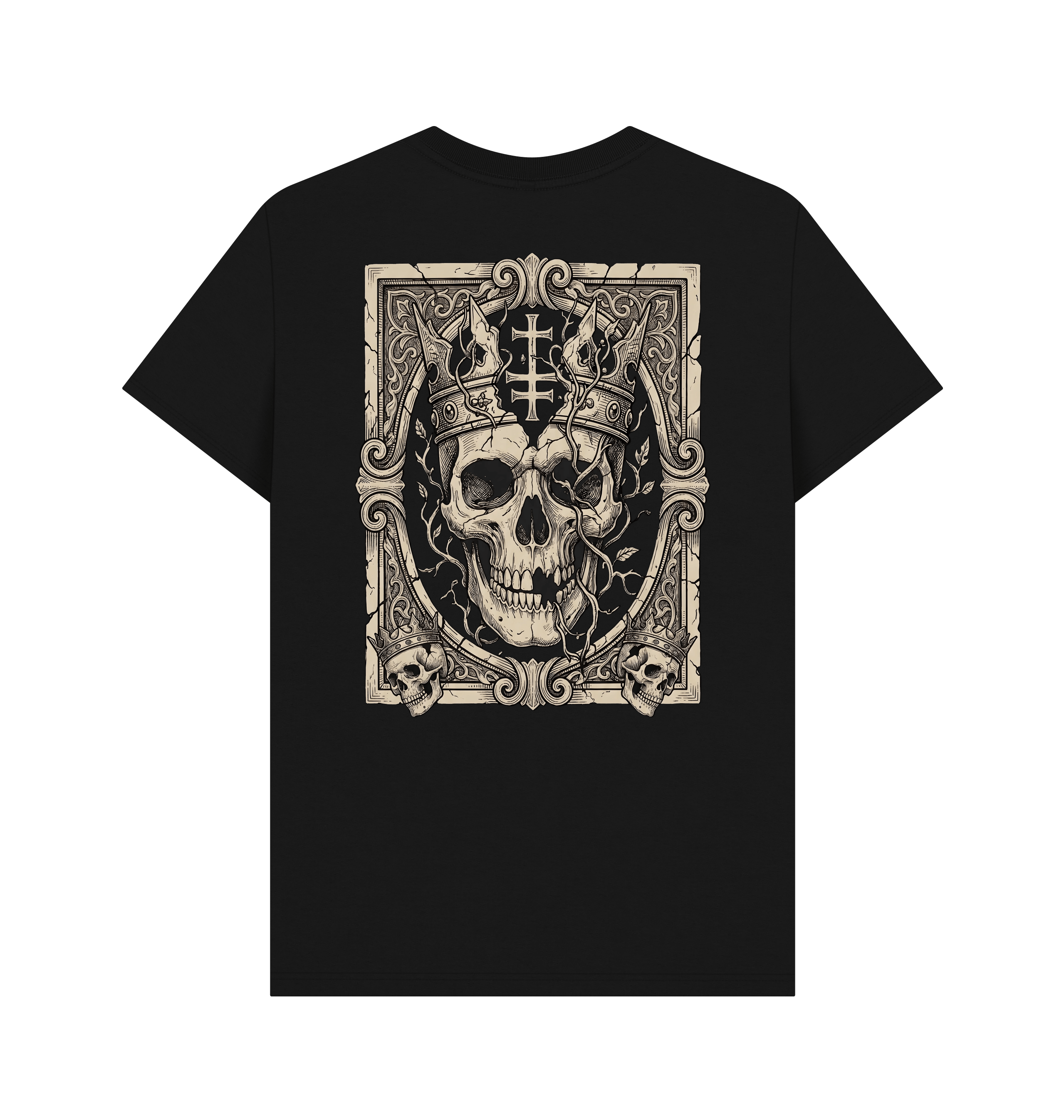 Black Printed T-shirt Back
