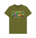 Moss Green Printed T-shirt Front