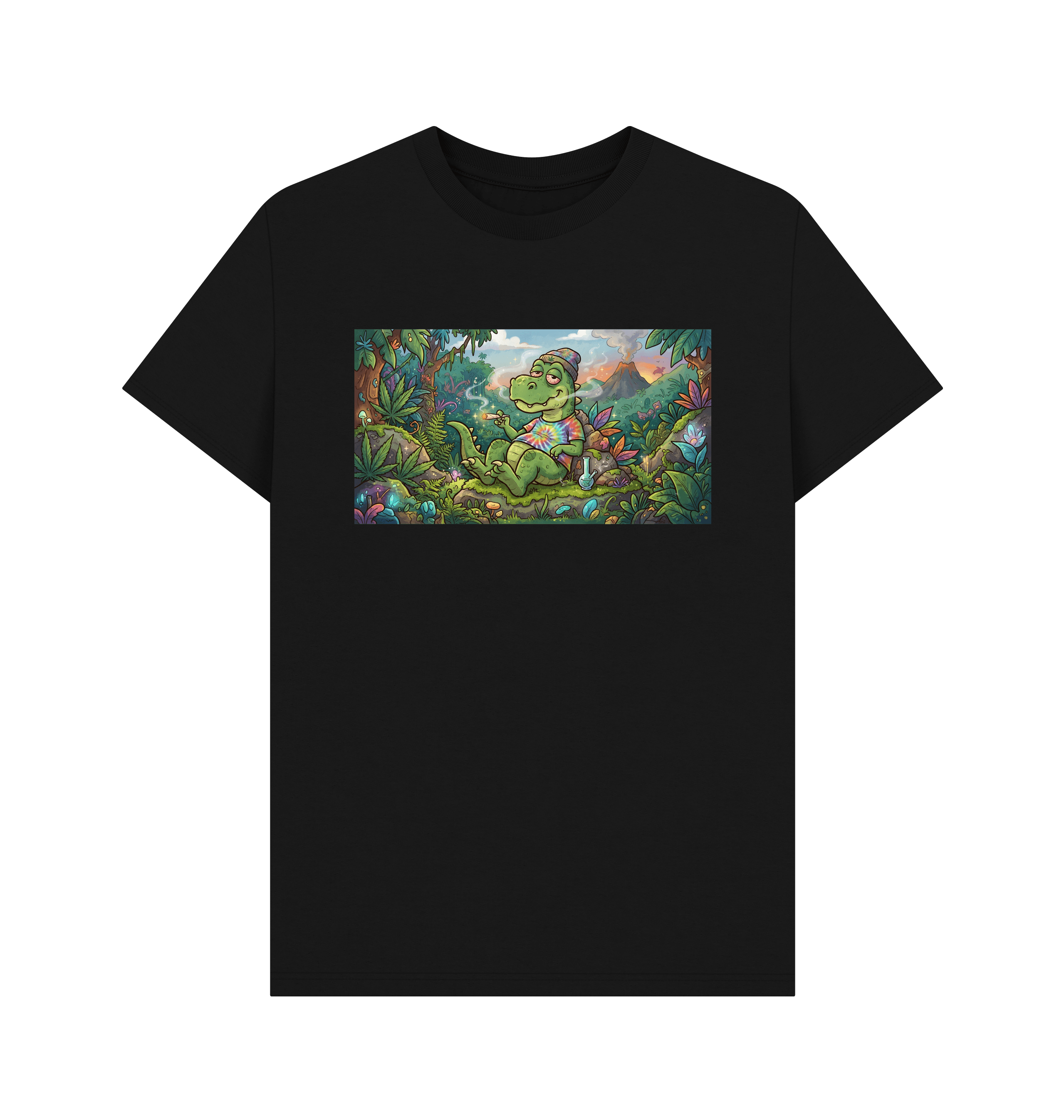 Black Printed T-shirt Front