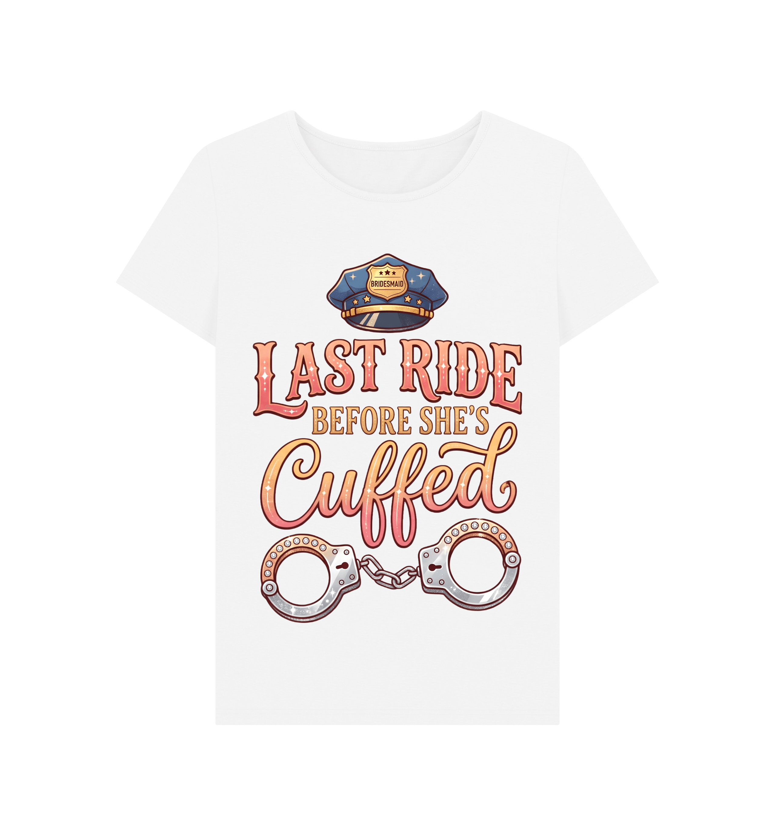 White Printed T-shirt Front