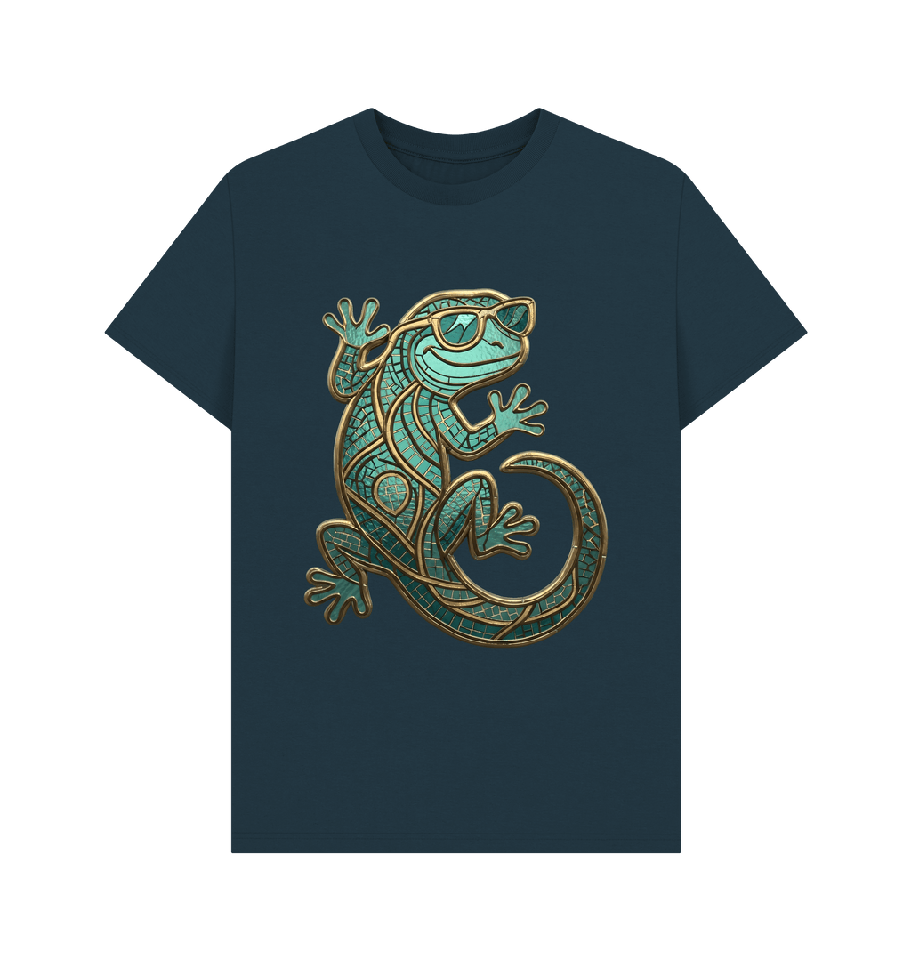 Denim Blue Printed T-shirt Front