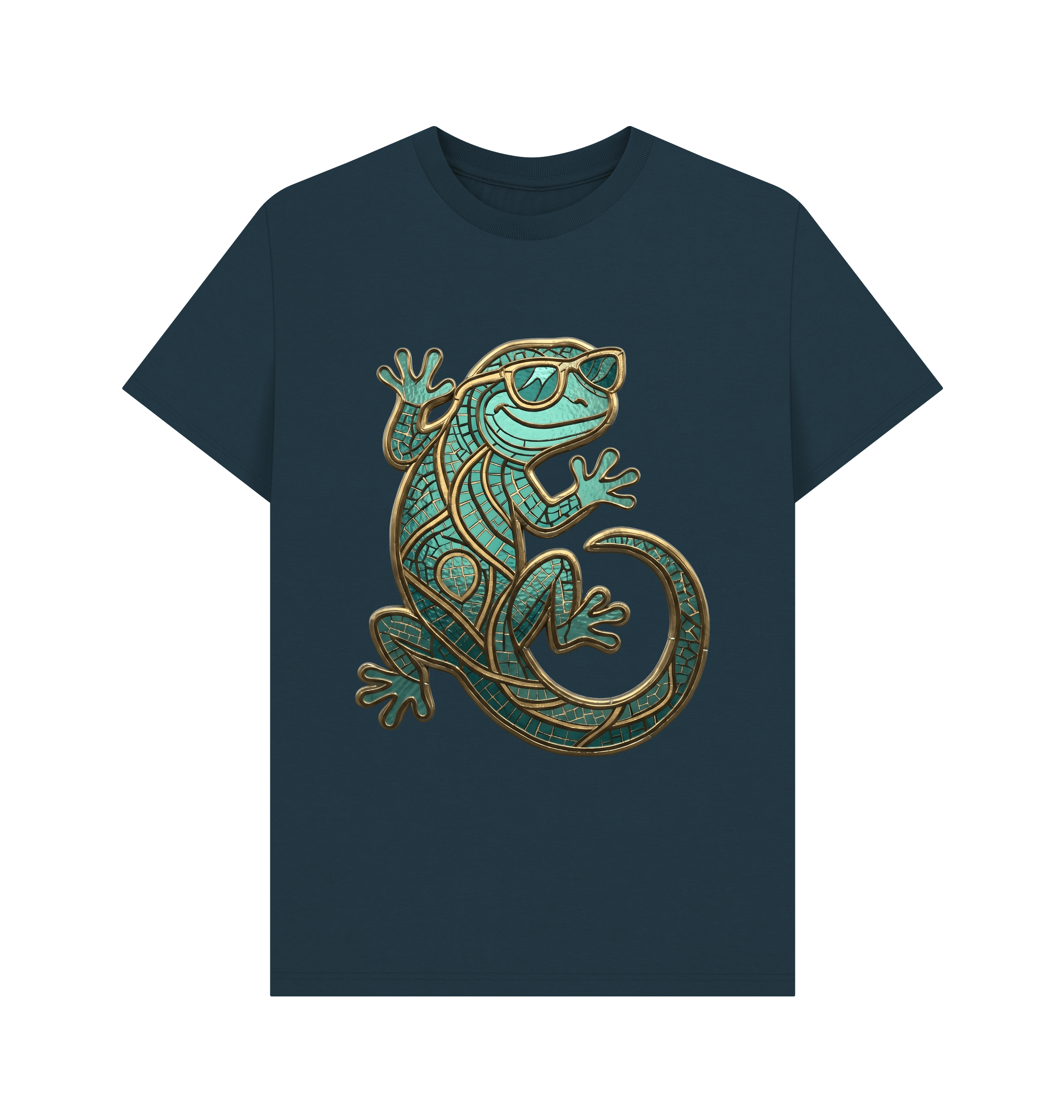 Denim Blue Printed T-shirt Front