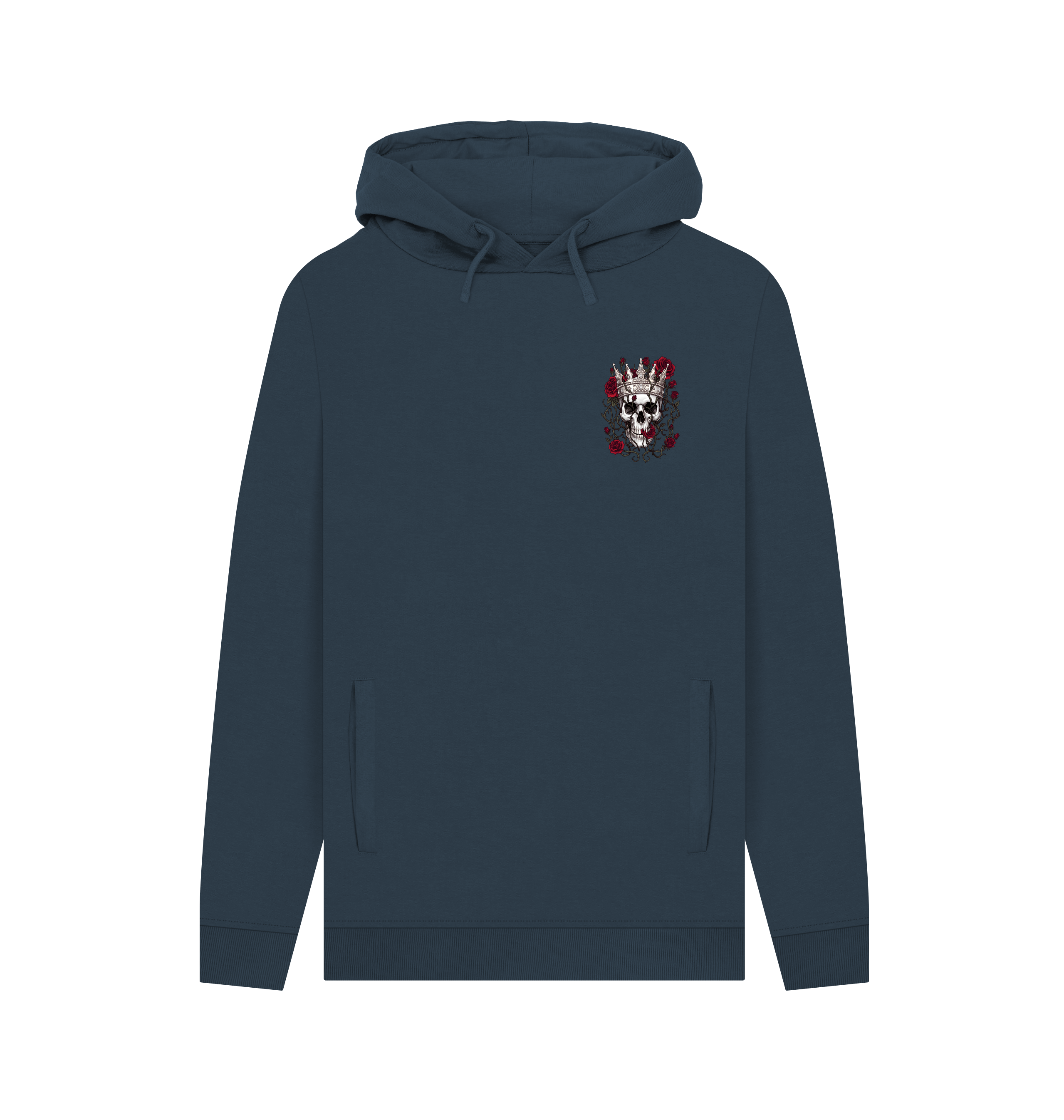 Navy Printed Hoody Front