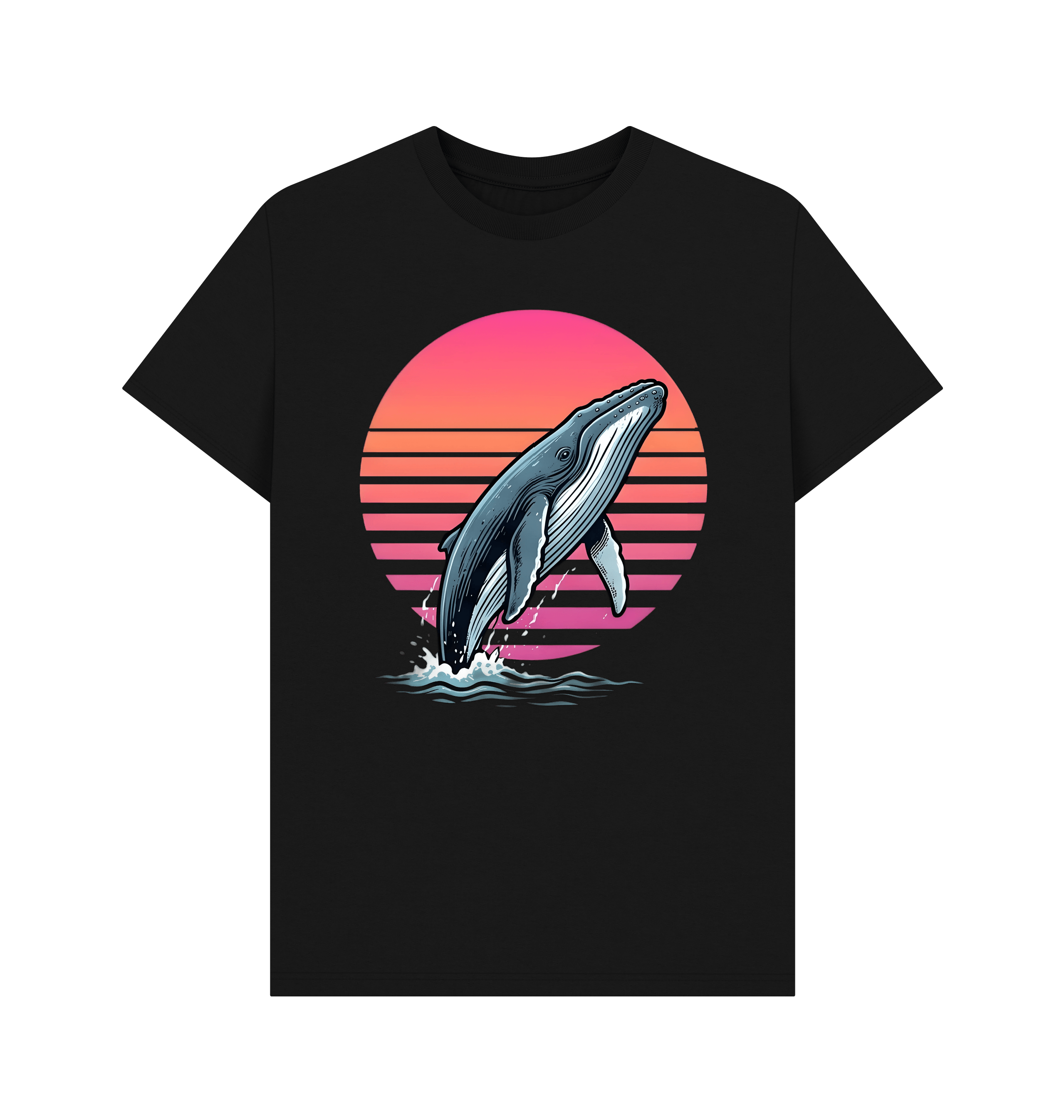 Black Printed T-shirt Front