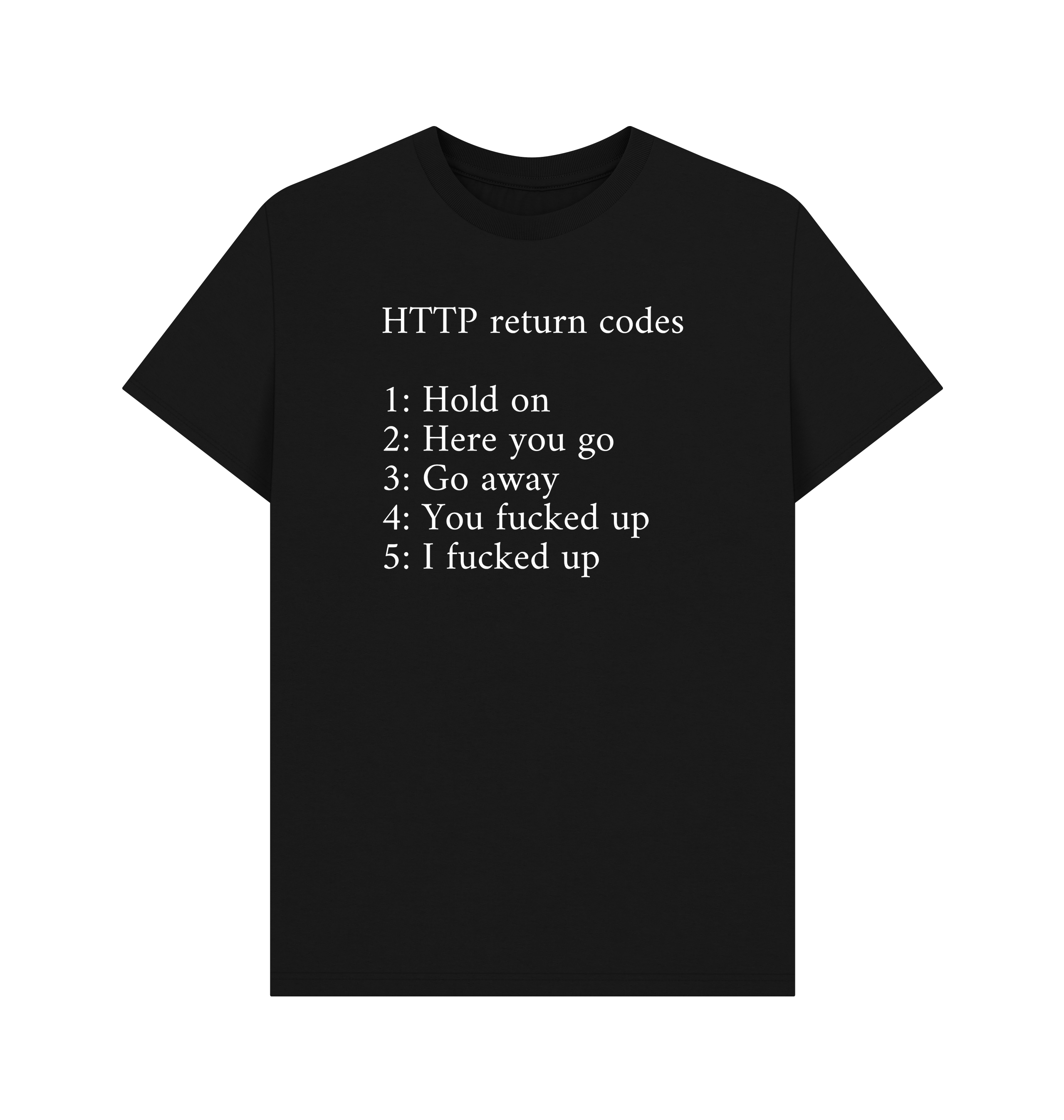 Black Printed T-shirt Front