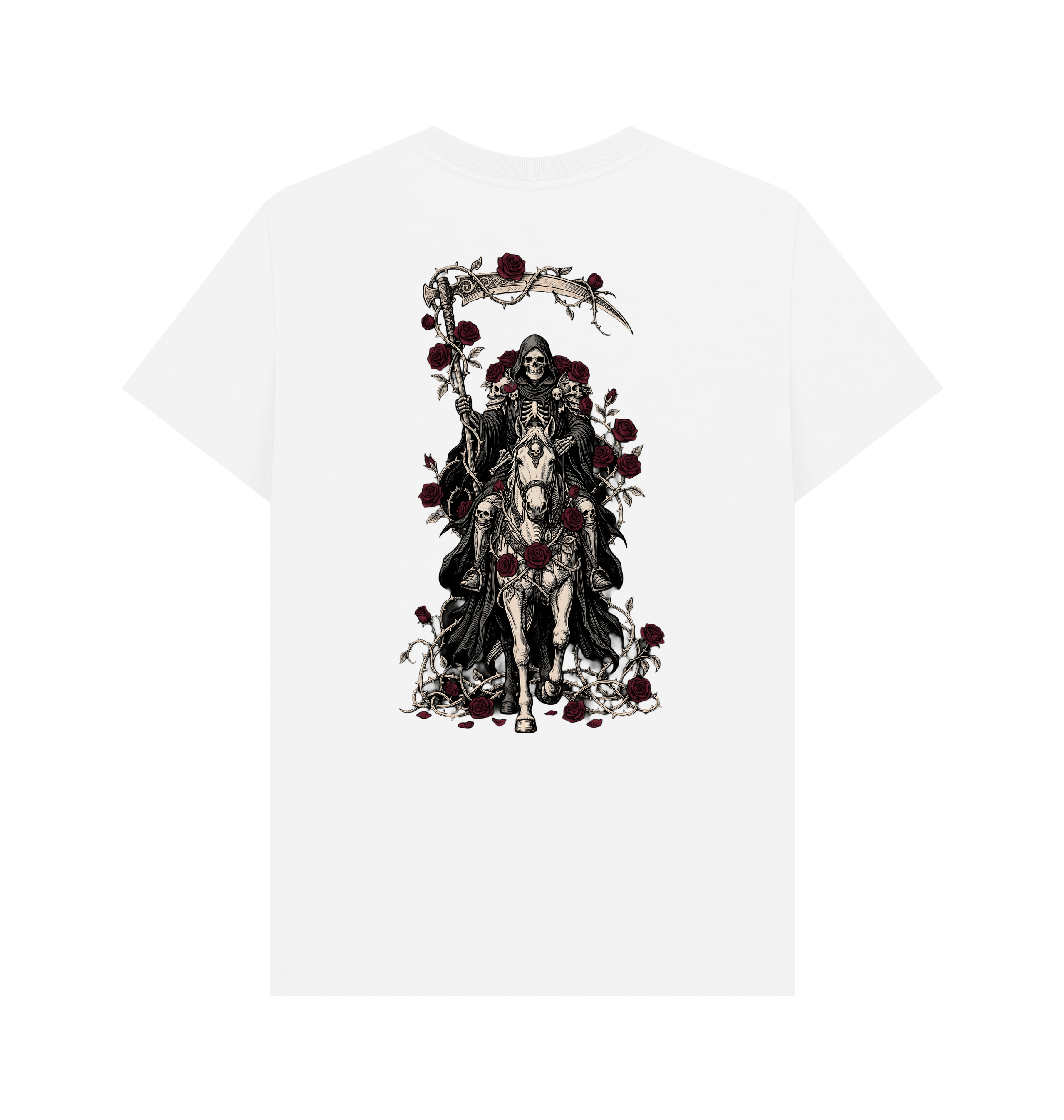 White Printed T-shirt Back