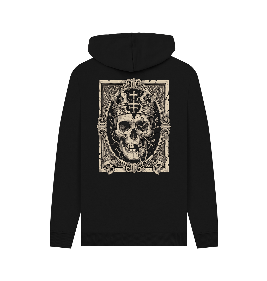 Black Printed Hoody Back