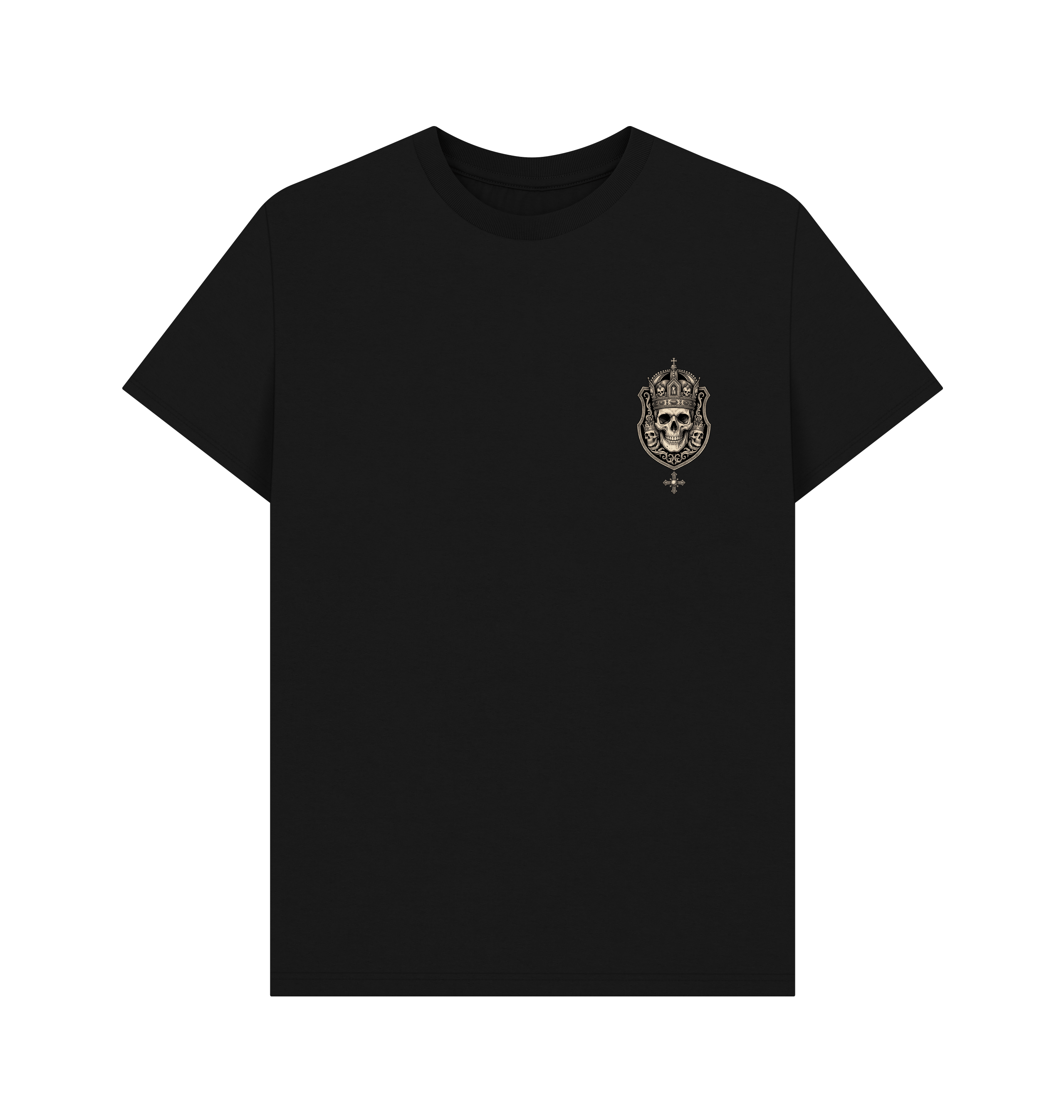 Black Printed T-shirt Front
